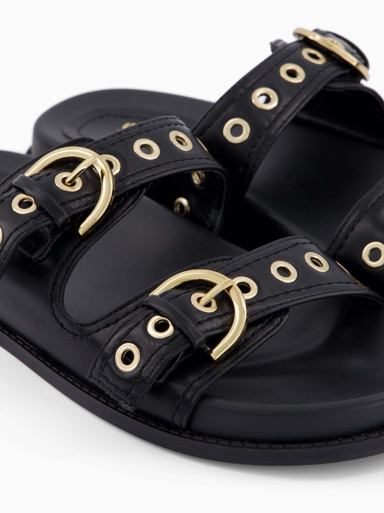 Image 5 of 6 of Mango Strap Sandals with Buckle - Black