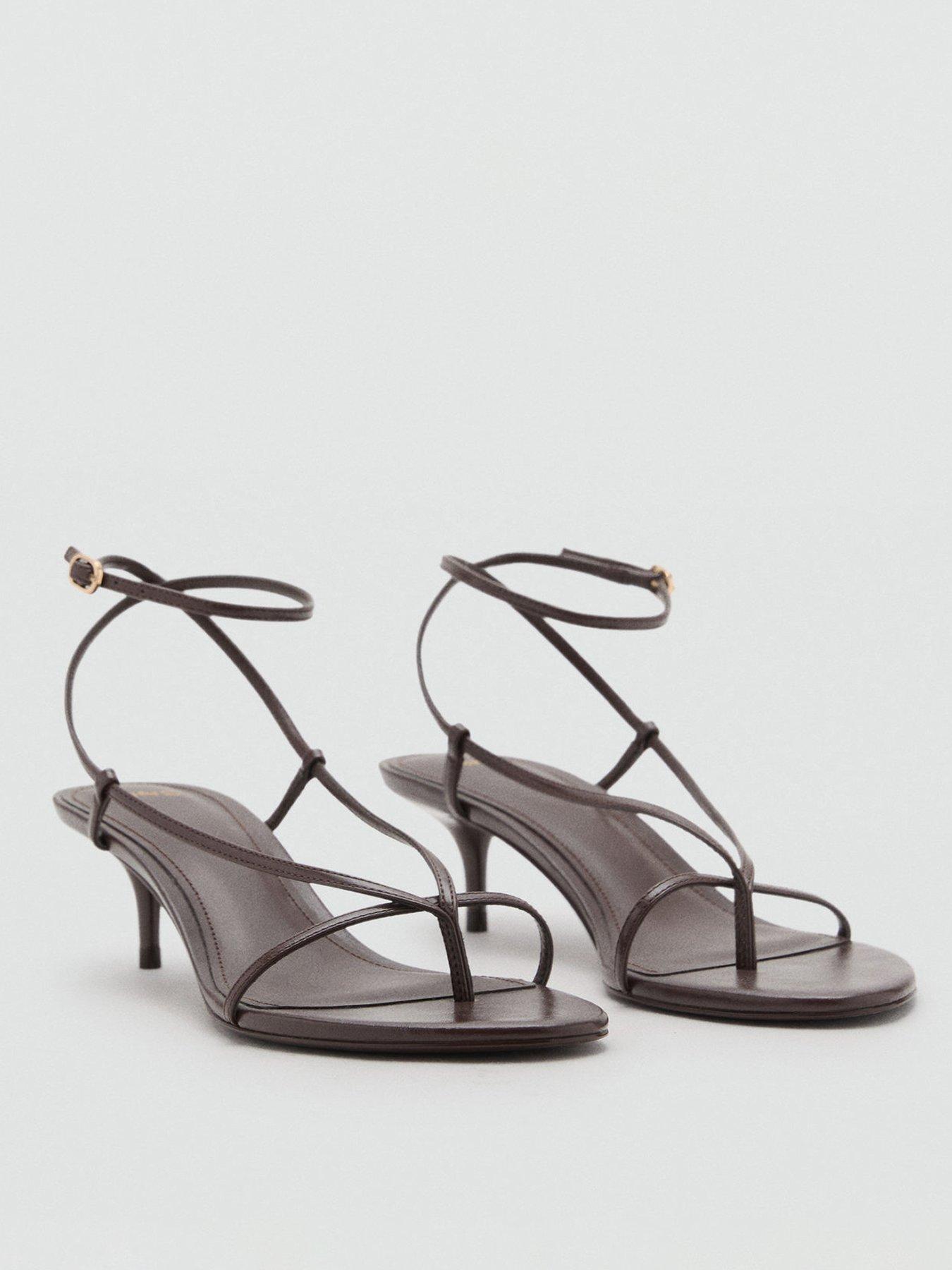 mango-heeled-sandals-with-thin-strap-dark-brownstillFront