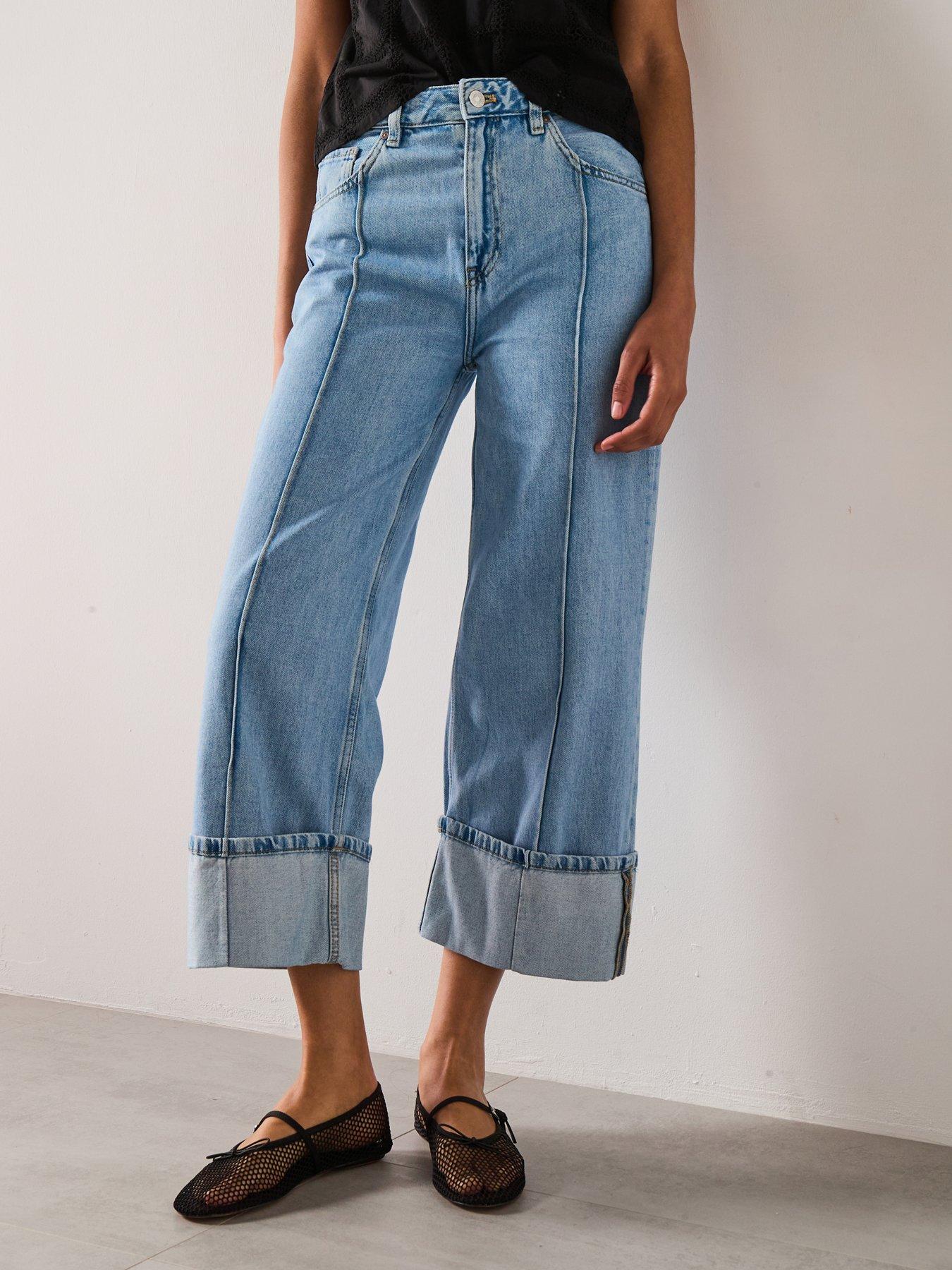 mango-wide-leg-crop-jeans-with-turned-up-hem-bluefront