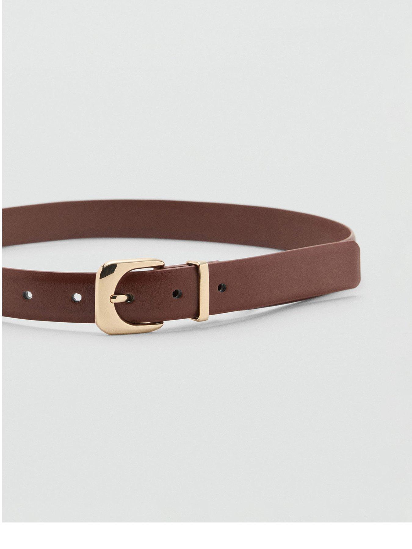 mango-leather-effect-belt-with-buckle-brownfront