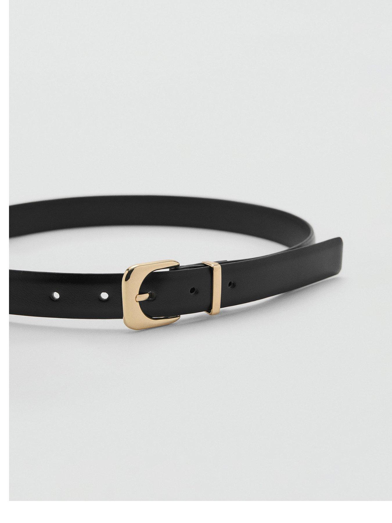 mango-leather-effect-belt-with-buckle-blackfront