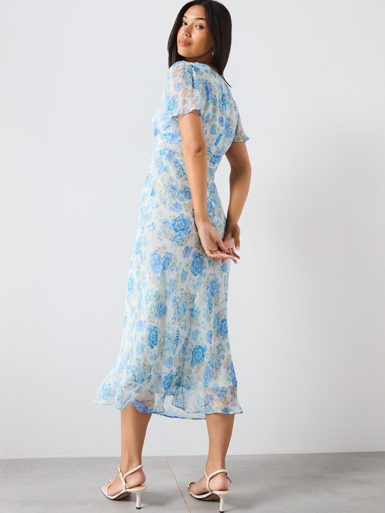 mango-long-floral-dress-with-short-sleeves-bluestillFront