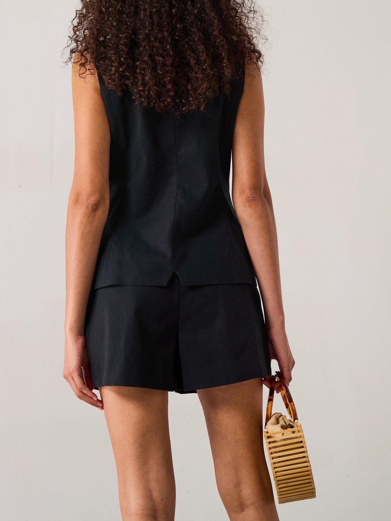 Image 2 of 6 of Mango Suit Waistcoat with Buttons - Black