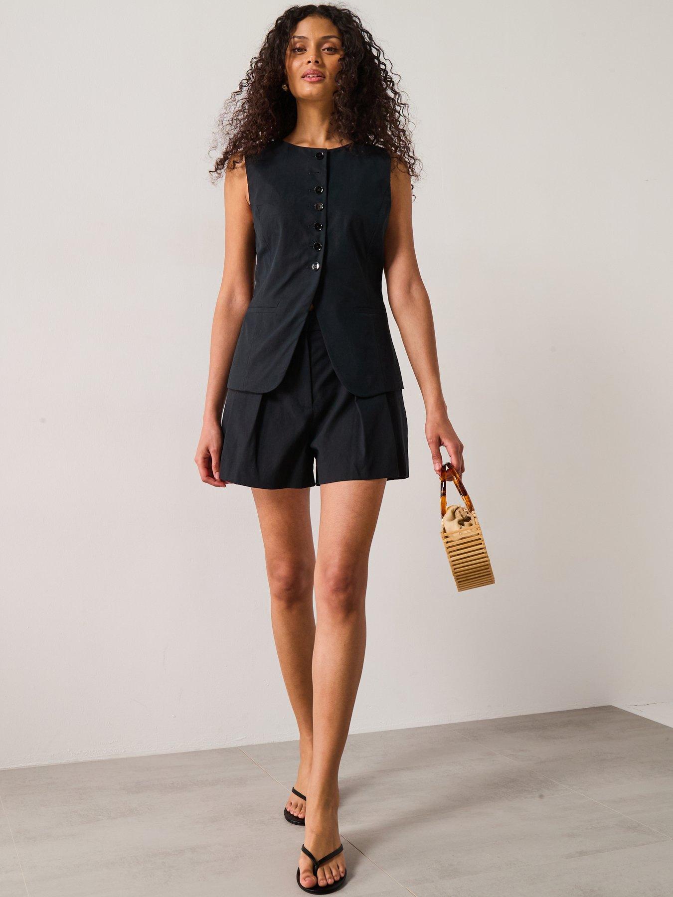 Image 3 of 6 of Mango Suit Waistcoat with Buttons - Black