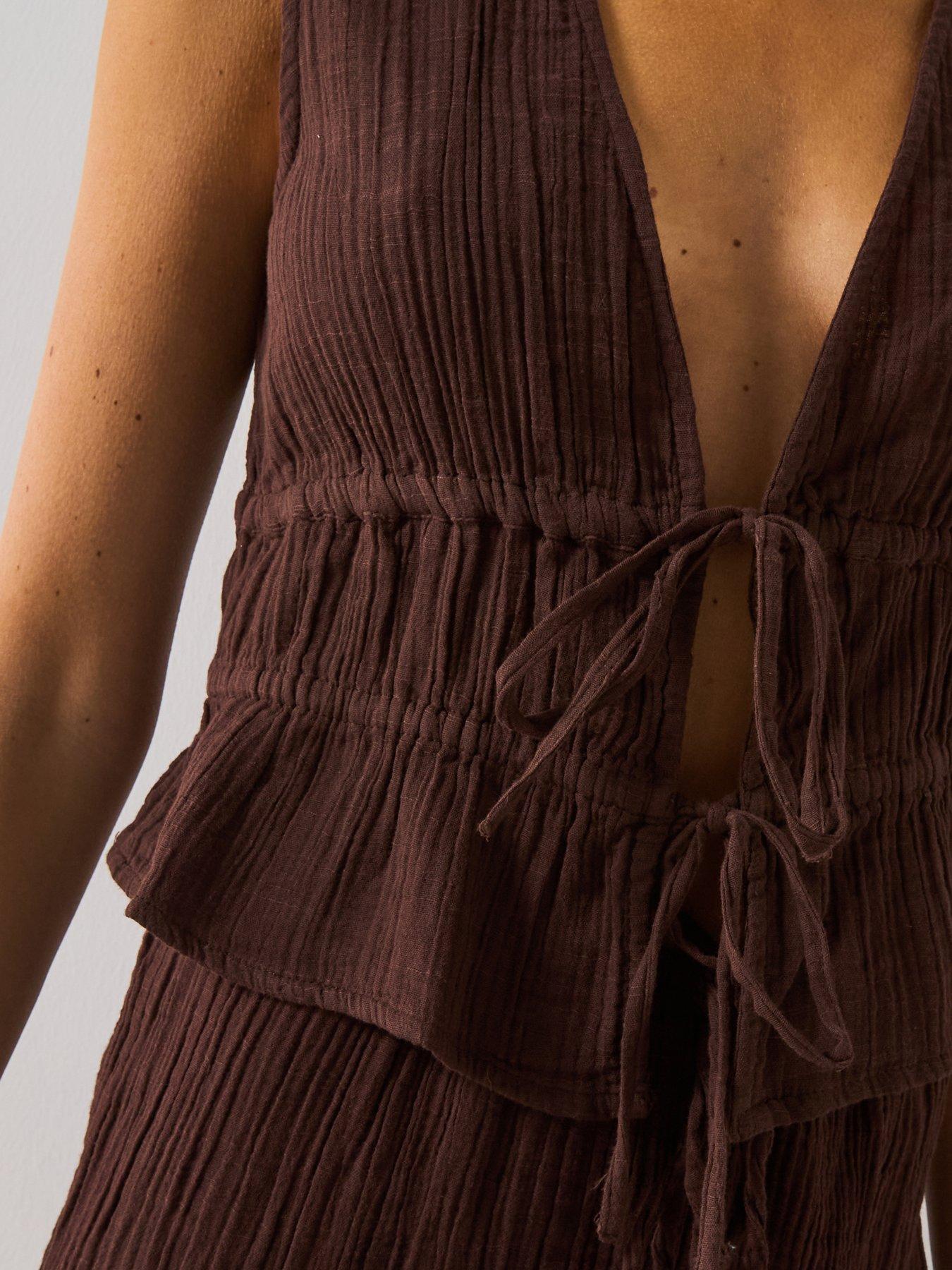 Image 4 of 6 of Mango Top Corfu - Dark Brown