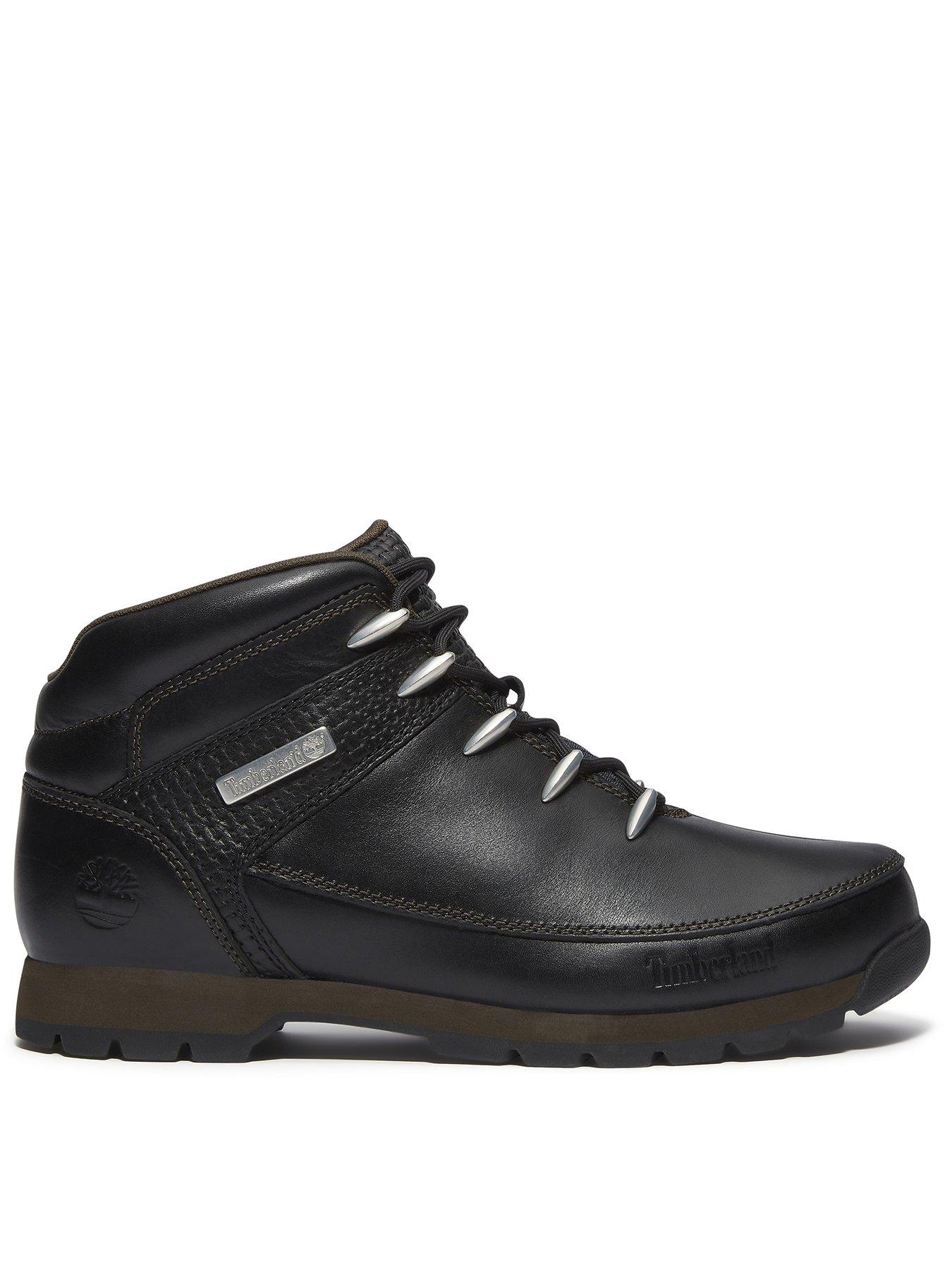 Image 1 of 6 of Timberland Euro Hiker Lace Up Boots - Black