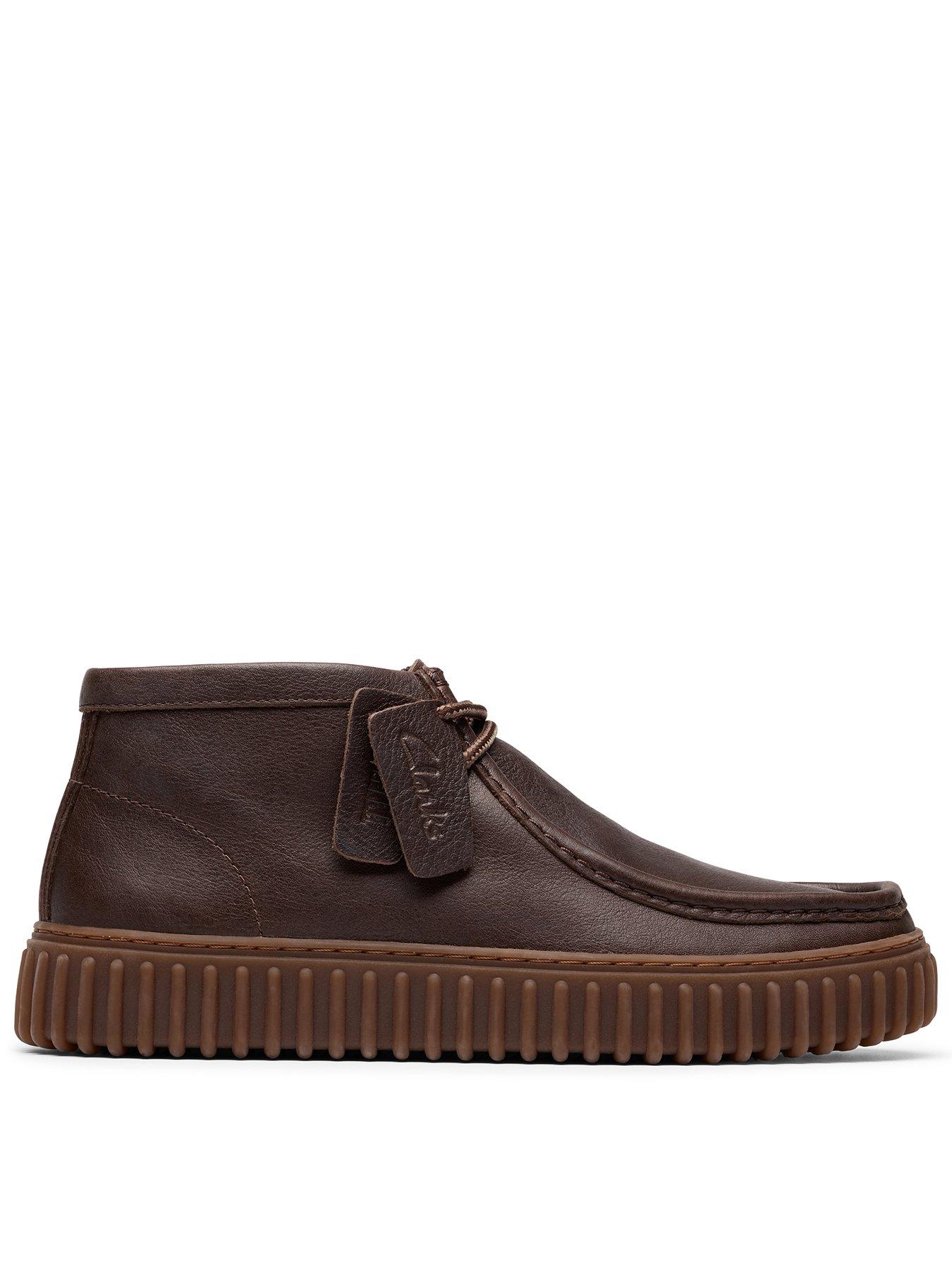 Image 1 of 6 of Clarks Torhill Hi Chukka Boots - Dark Brown