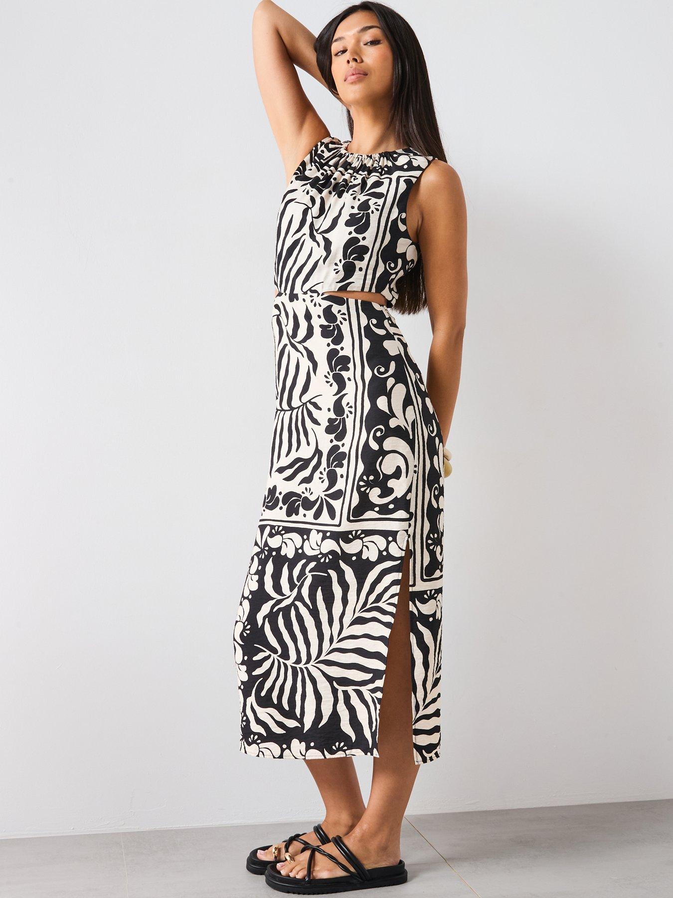 mango-printed-dress-with-cut-out-blackdetail