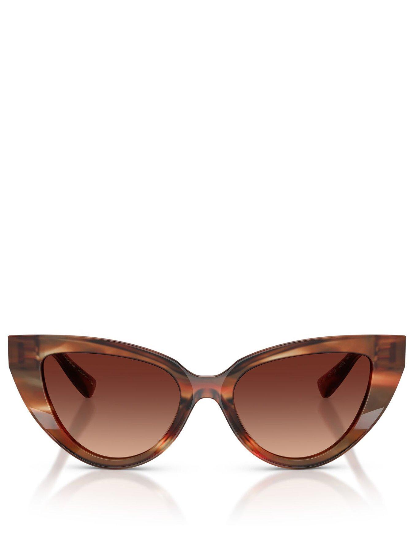 Image 3 of 4 of Dolce & Gabbana 0Dg4497 Cat Eye Sunglasses - Brown