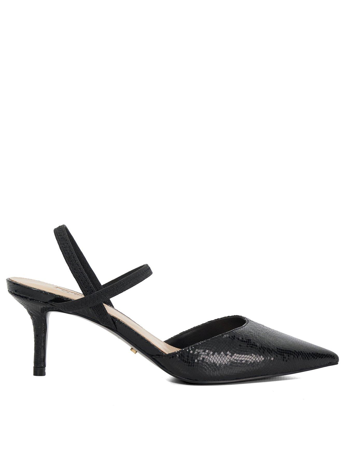 Dune London Classical Stiletto Heeled Courts - Black