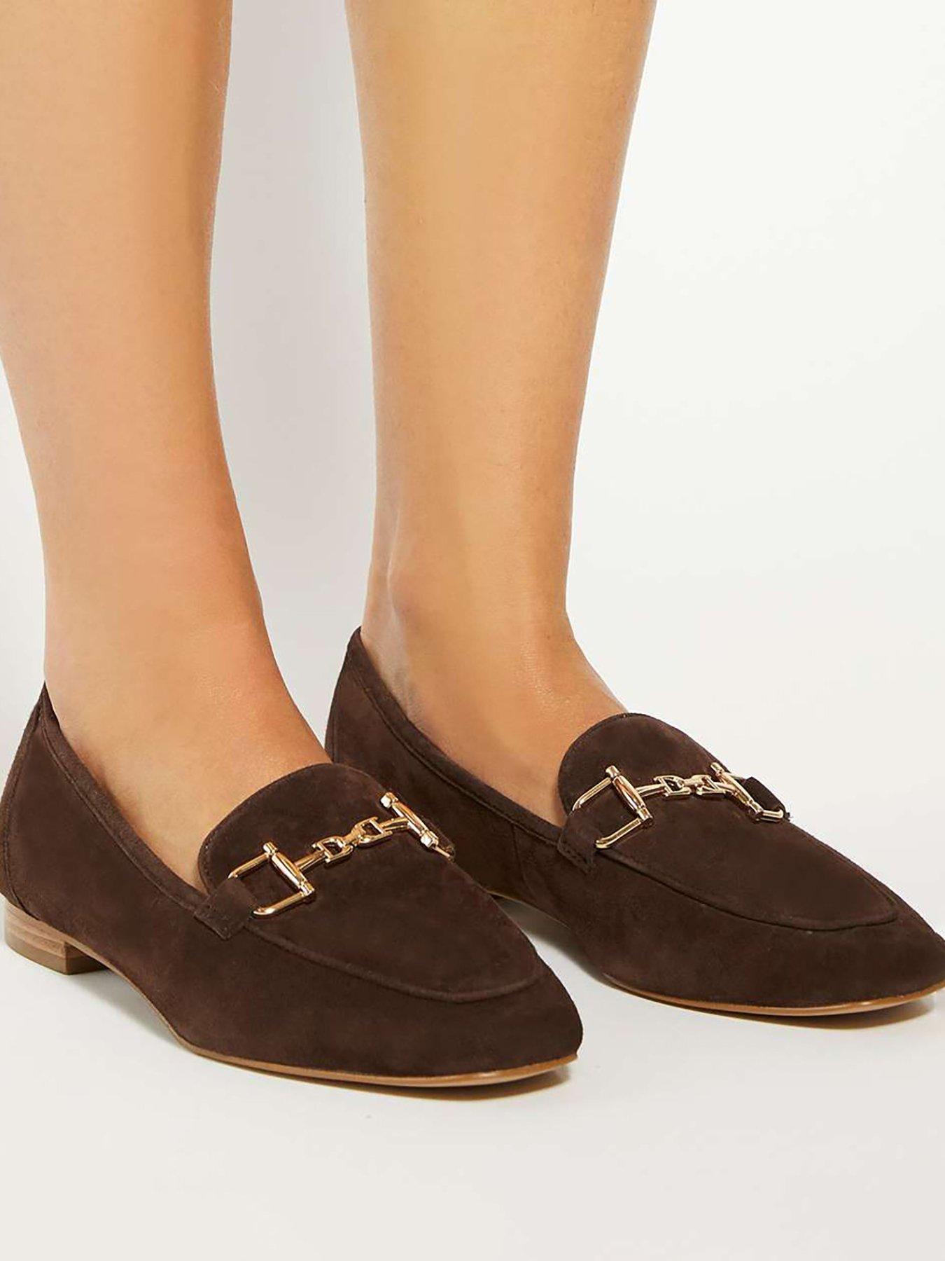 Dune London Grained Snaffle Suede Loafer - Brown