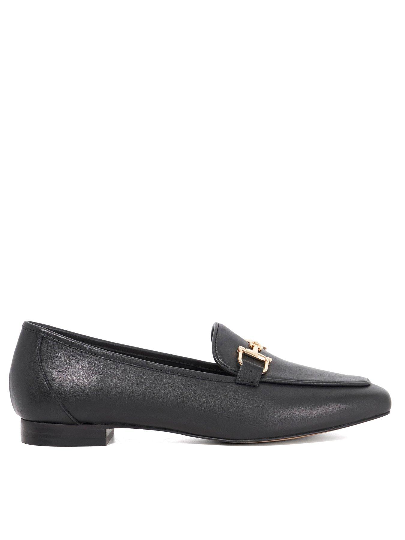 dune-london-grained-snaffle-leather-loafer-blackstillFront