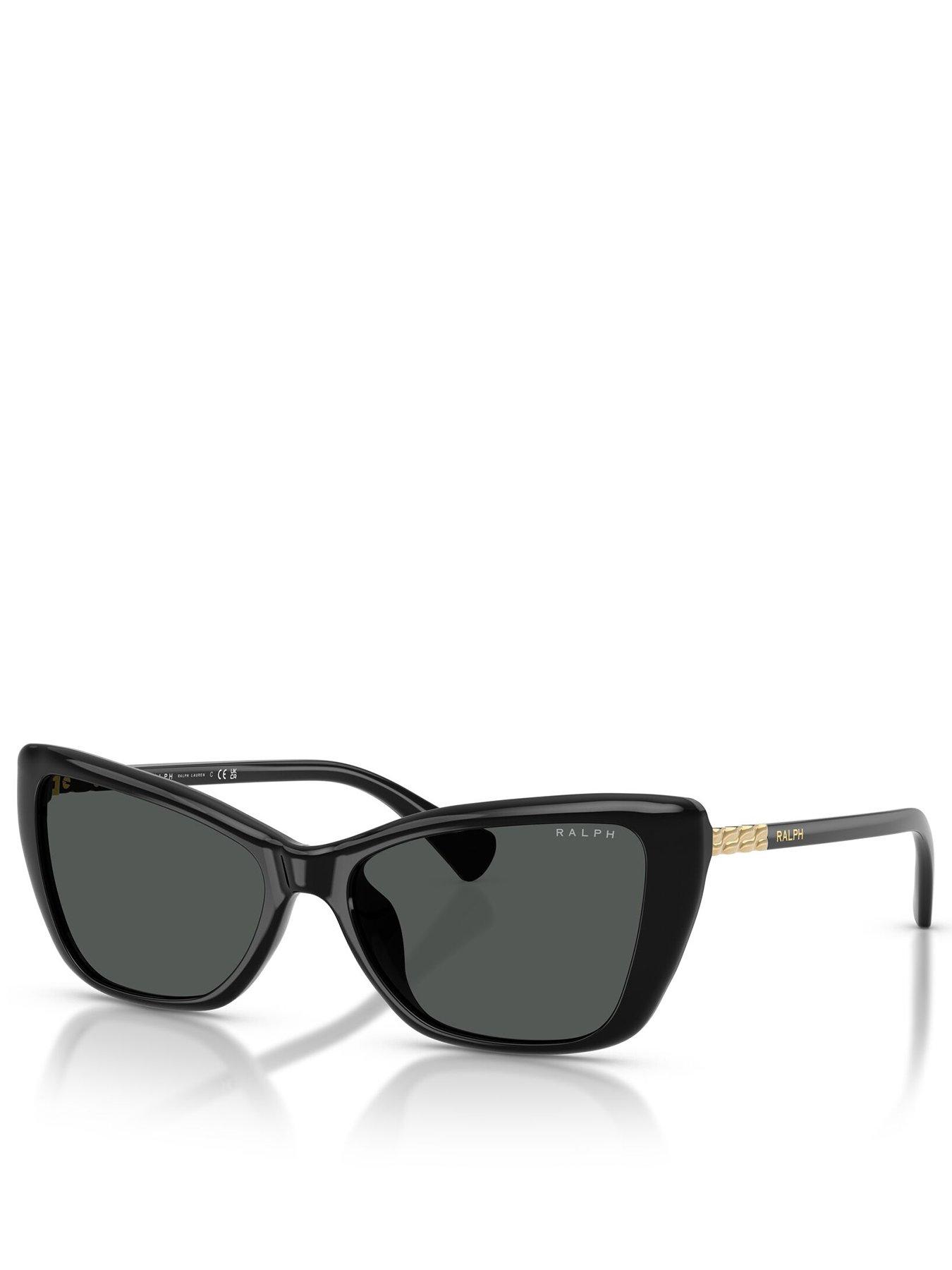 Image 1 of 4 of Ralph Cat Eye Sunglasses- Black