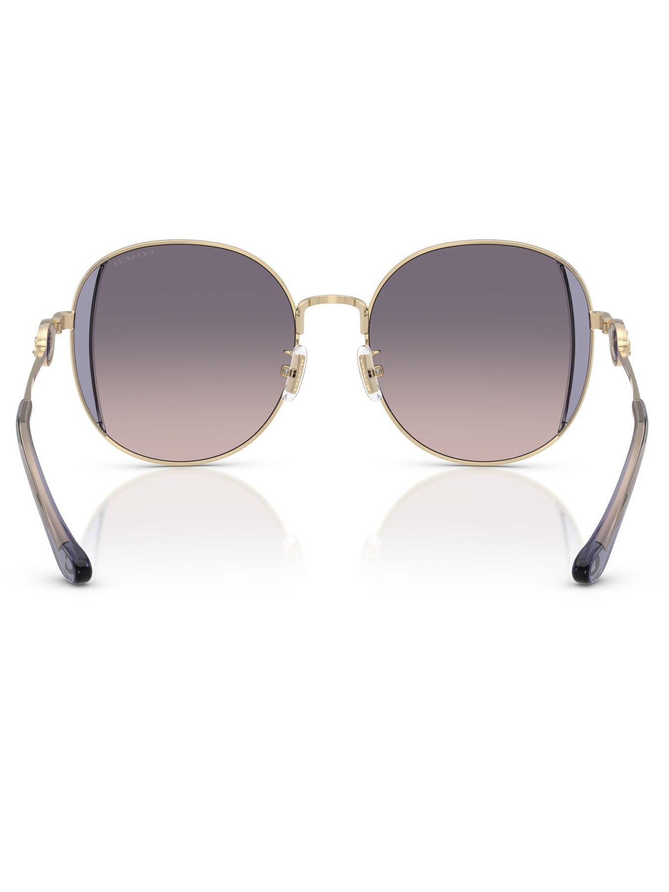 Image 4 of 4 of COACH 0Hc7176B Round Sunglasses - Gold
