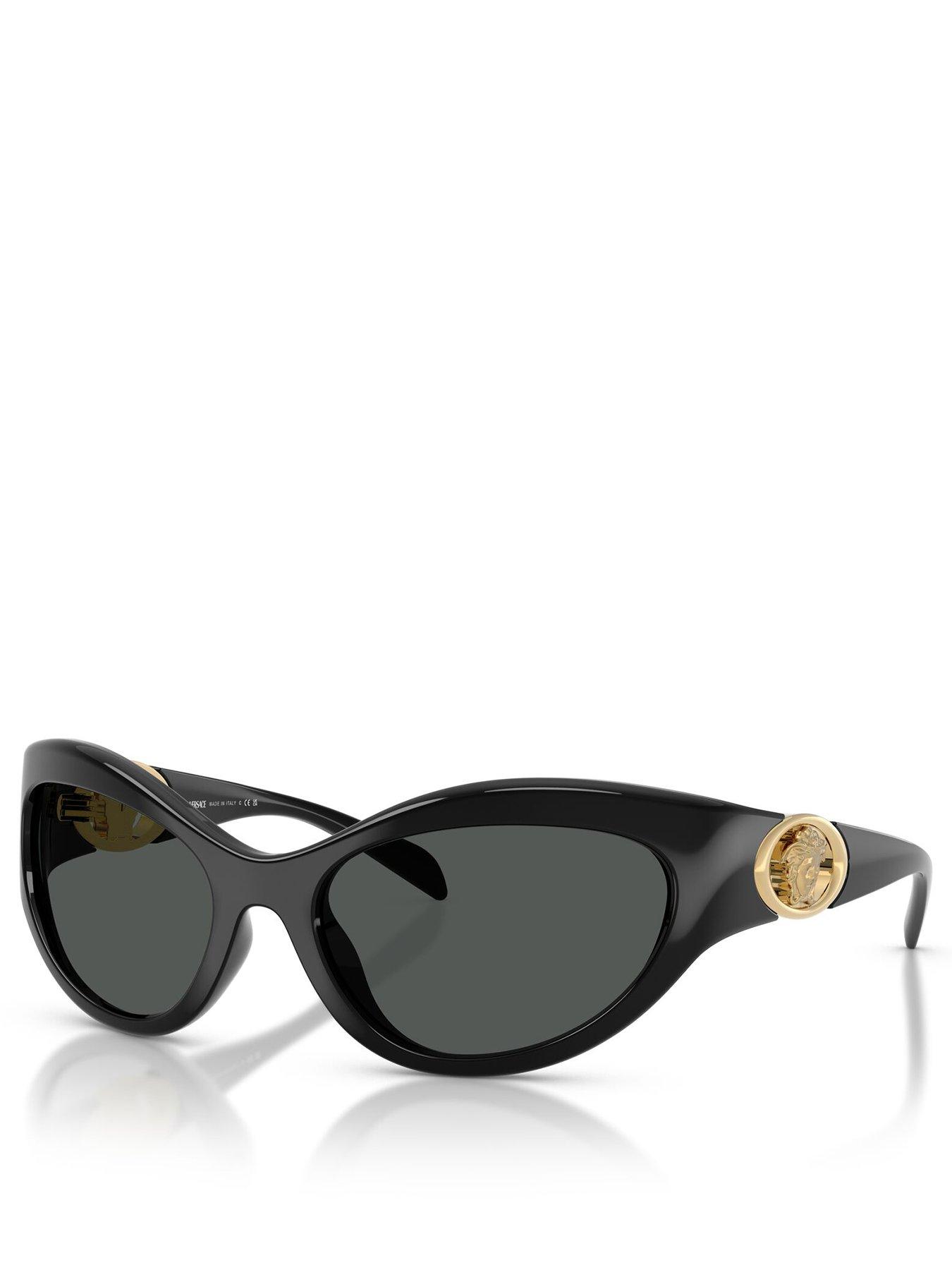 Image 1 of 4 of VERSACE 0Ve4485 Cat Eye Sunglasses - Black