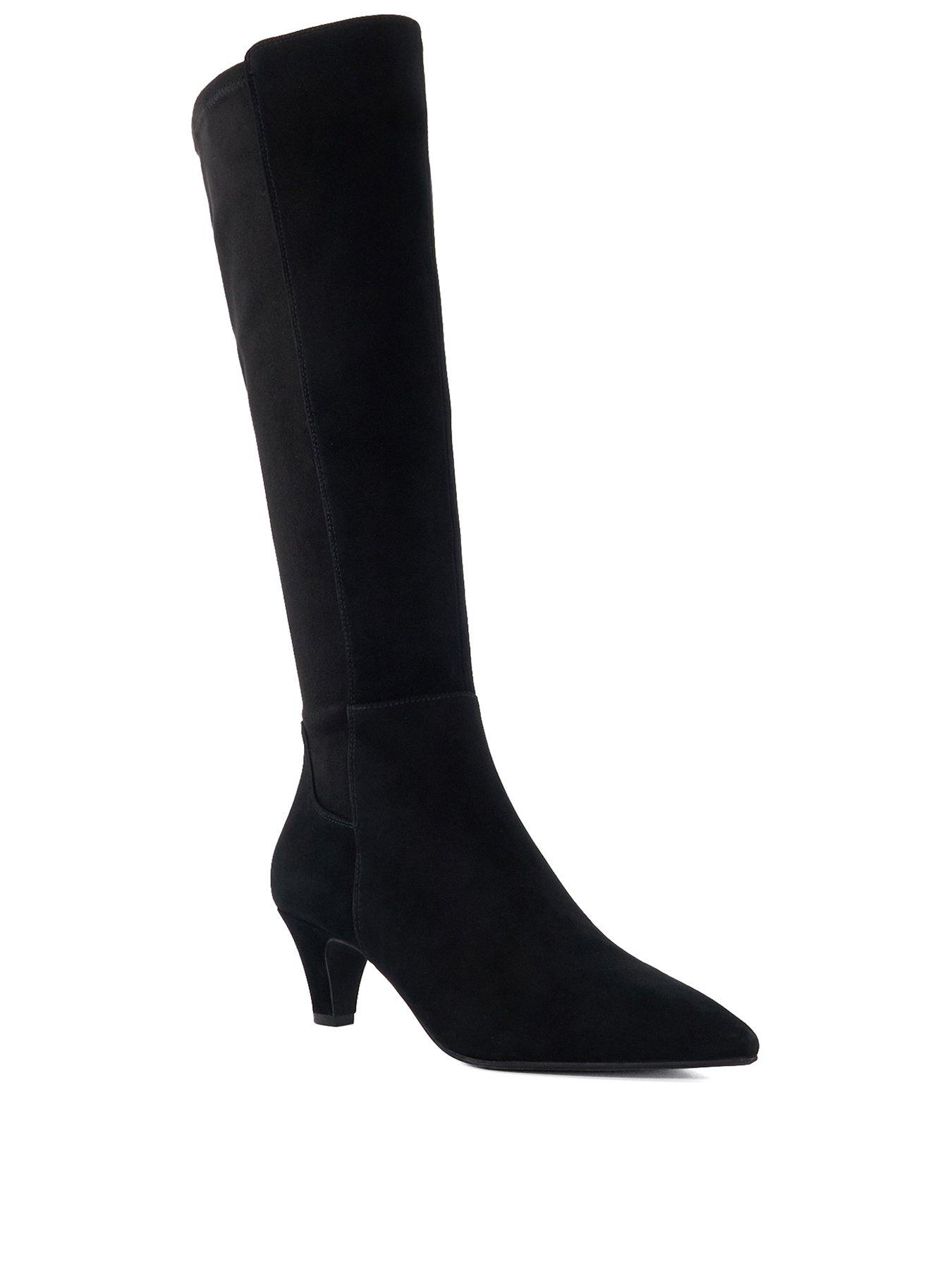 dune-london-sera-low-suede-knee-high-boots-blackstillFront