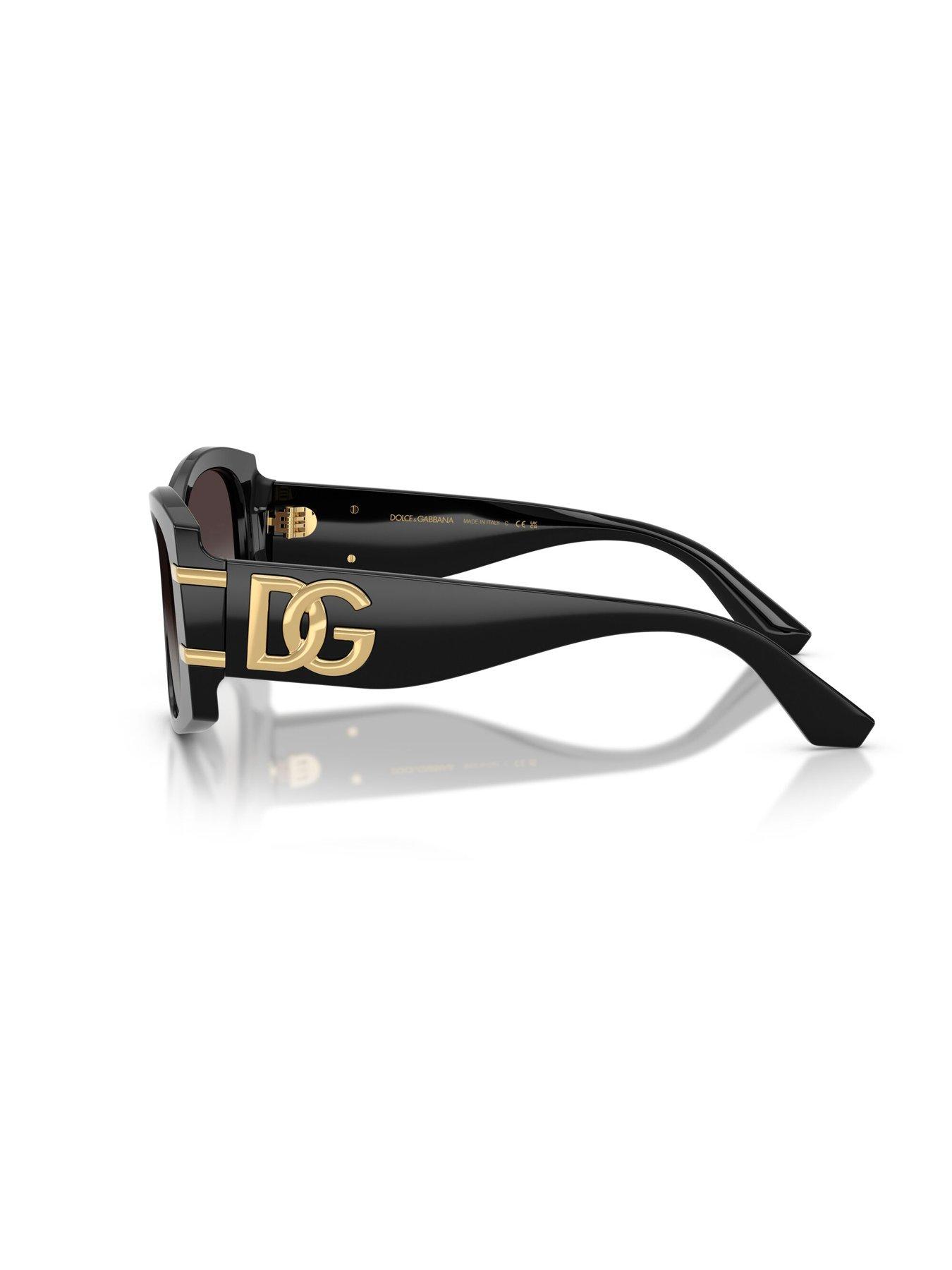 Image 2 of 4 of Dolce & Gabbana Butterfly Frame Sunglasses- Black
