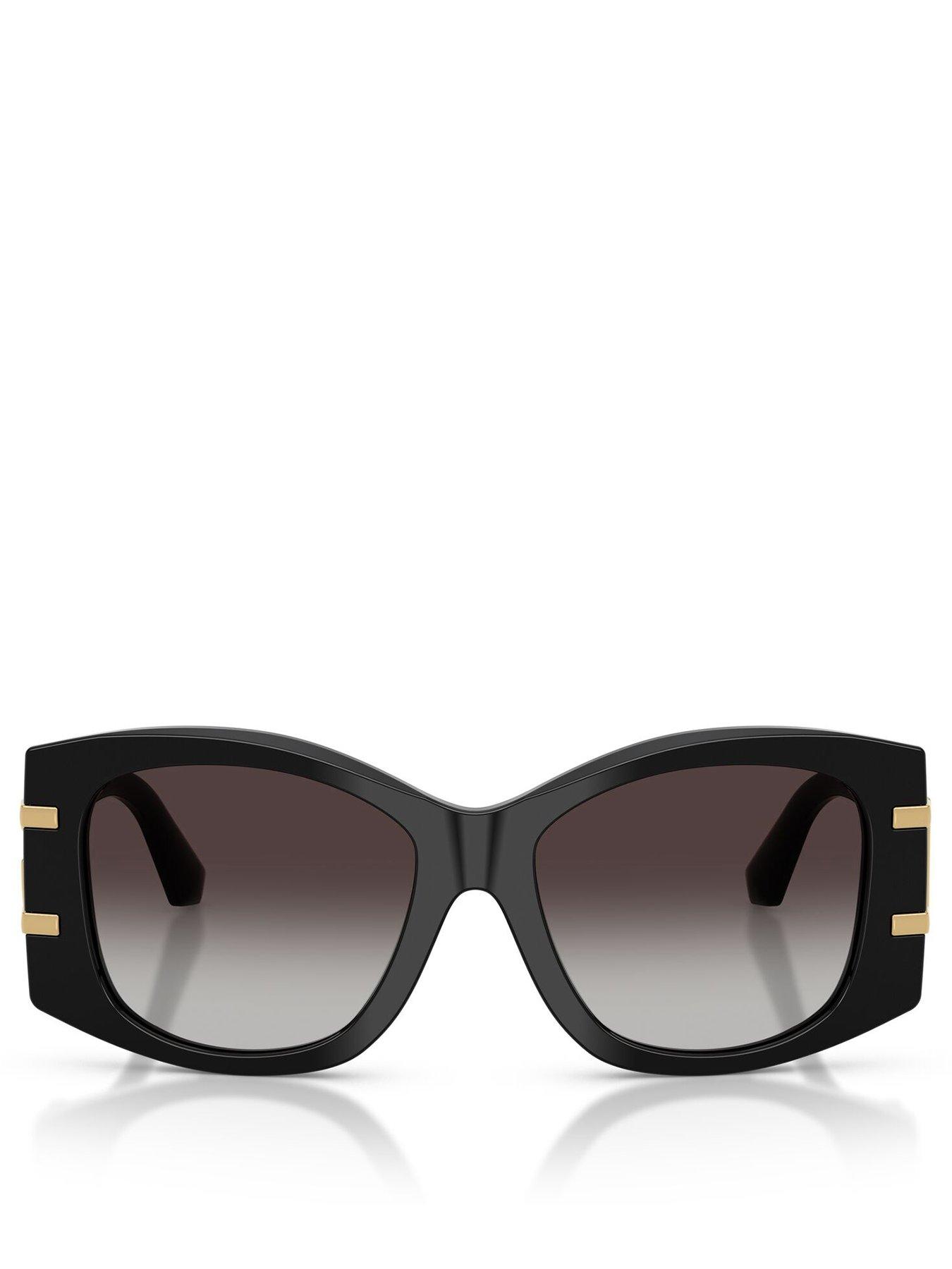Image 3 of 4 of Dolce & Gabbana Butterfly Frame Sunglasses- Black