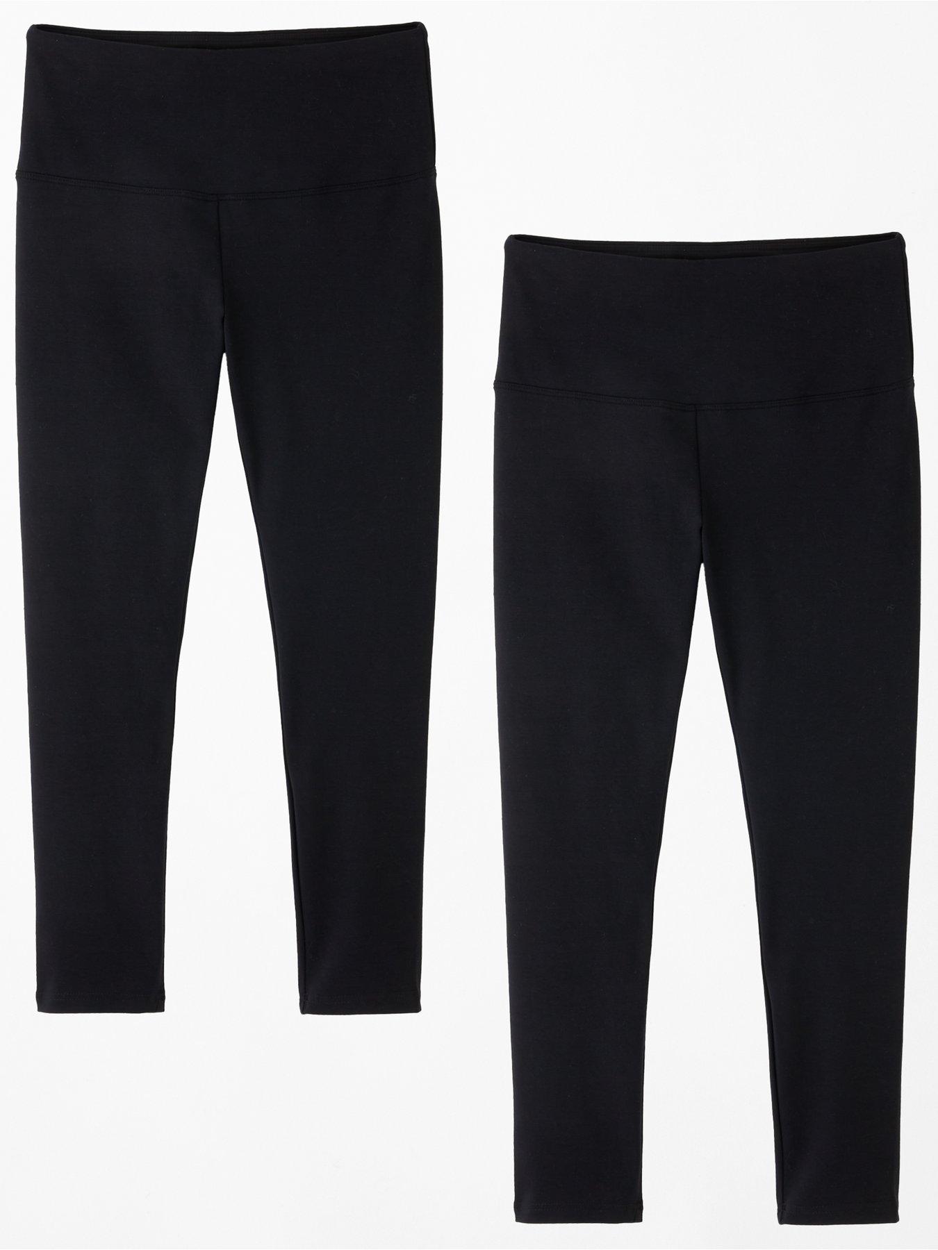 V by Very 2 Pack Petite Confident Curve Legging - Black