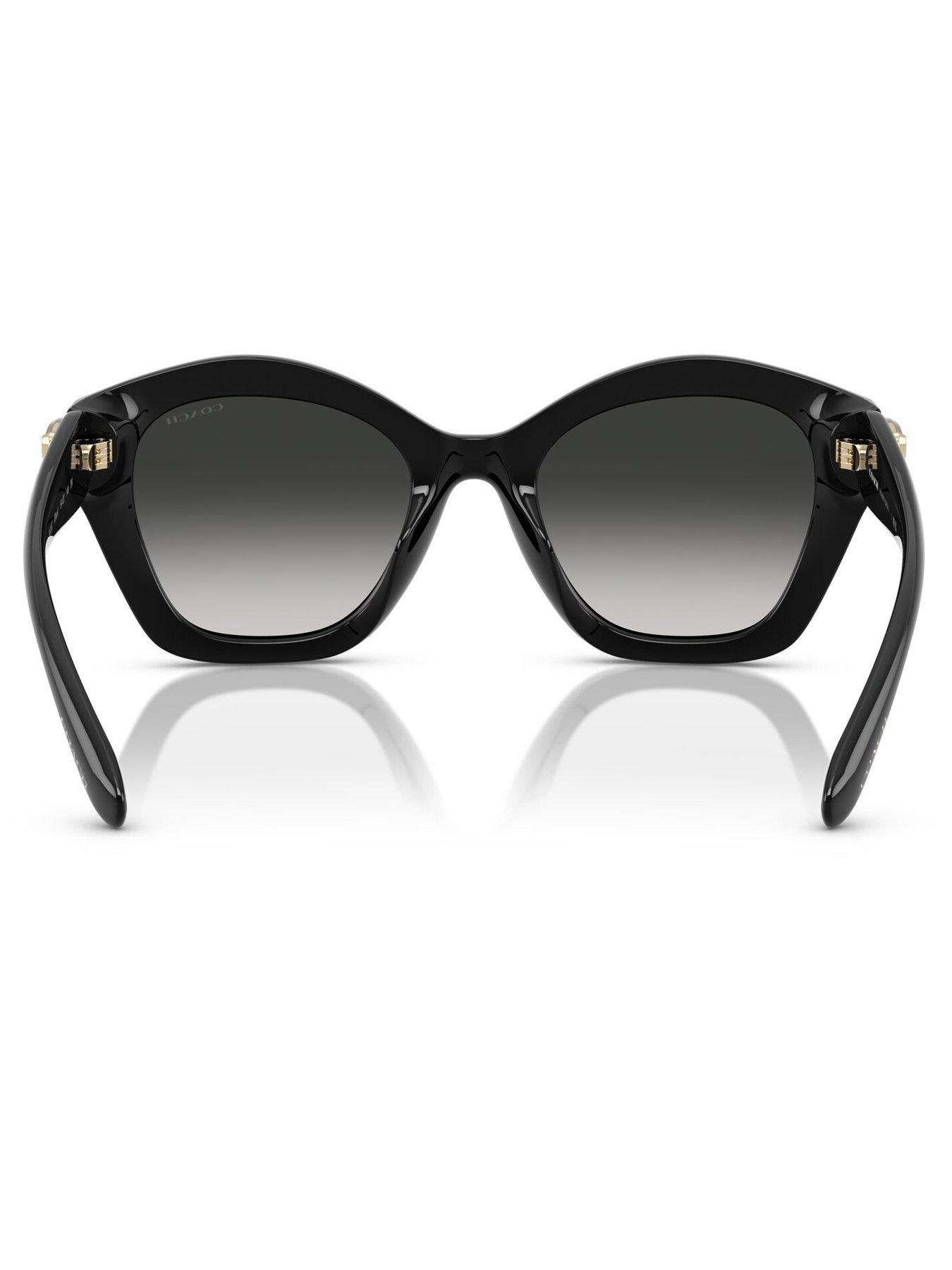 Image 4 of 4 of COACH 0Hc8421U Irregular Sunglasses - Black