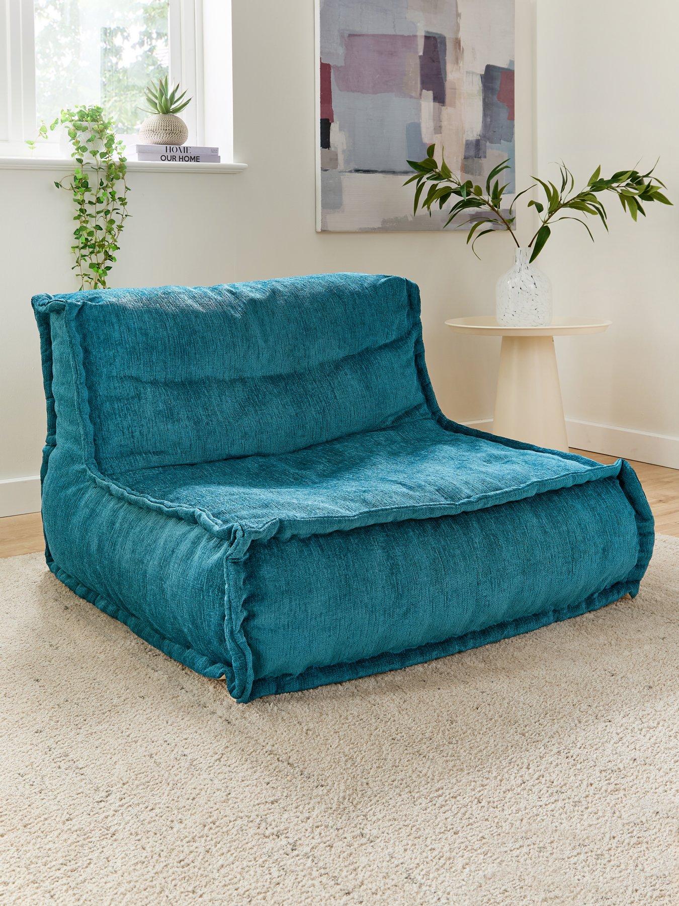 undefined Kaikoo Hand Quilted Lounger Chair-teal