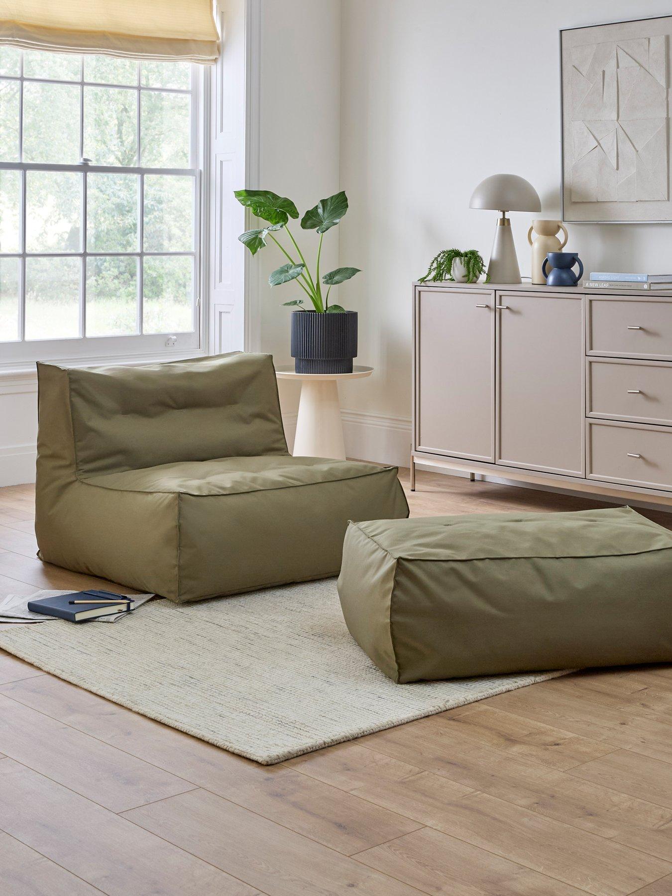 undefined Outdoor Lounger Bundle- Lounger Chair With Footstool