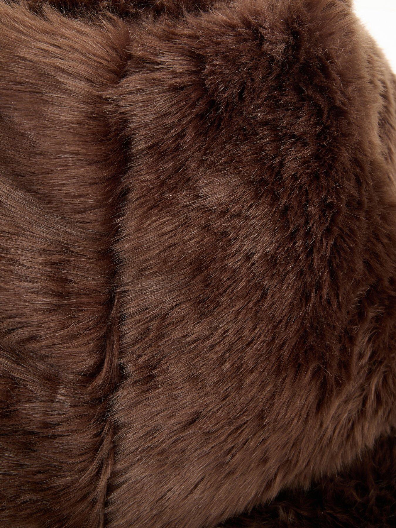 Image 4 of 6 of KAIKOO Kaikoo Xl Fur Areya Drum Beanbag- Chocolate