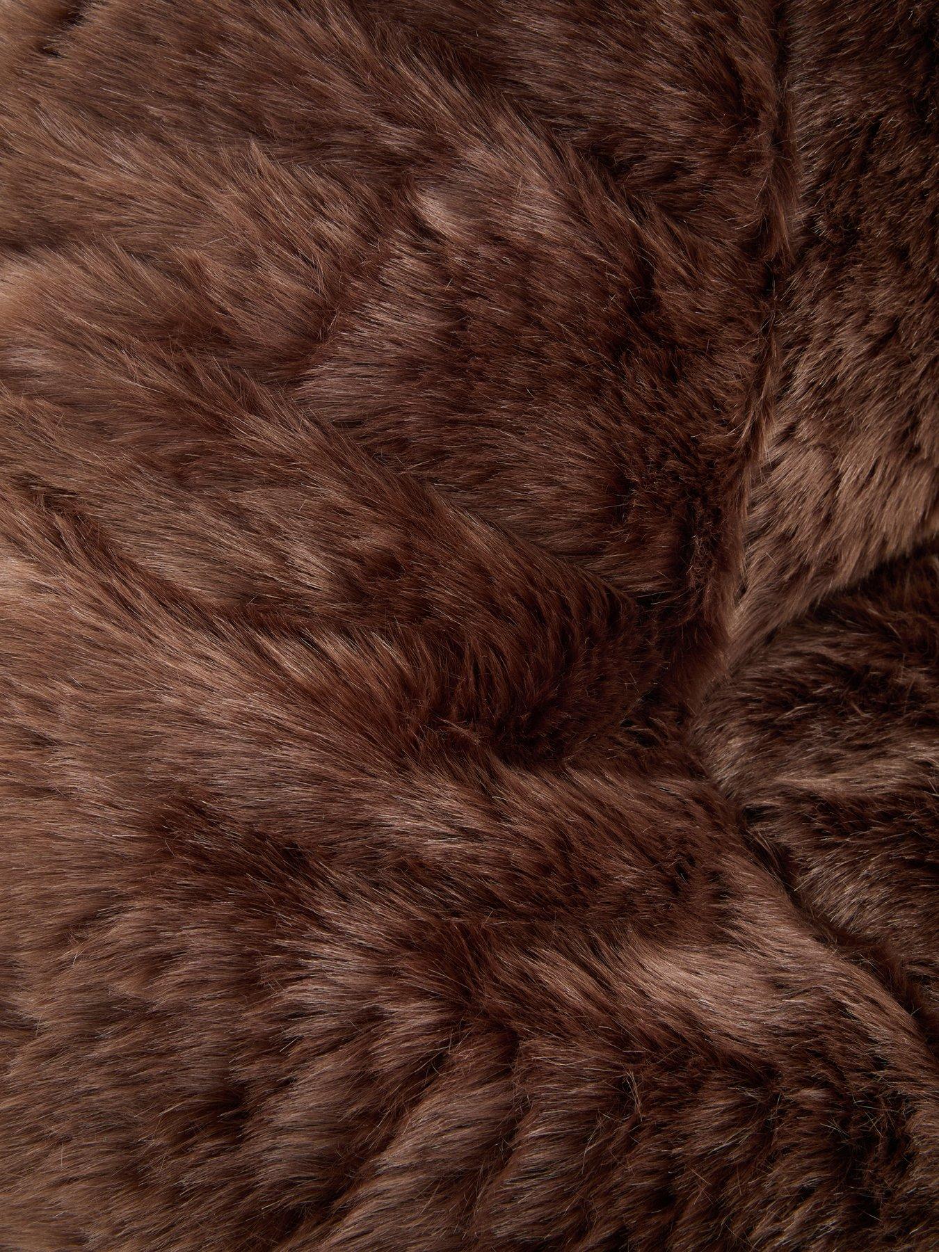 Image 6 of 6 of KAIKOO Kaikoo Xl Fur Areya Drum Beanbag- Chocolate
