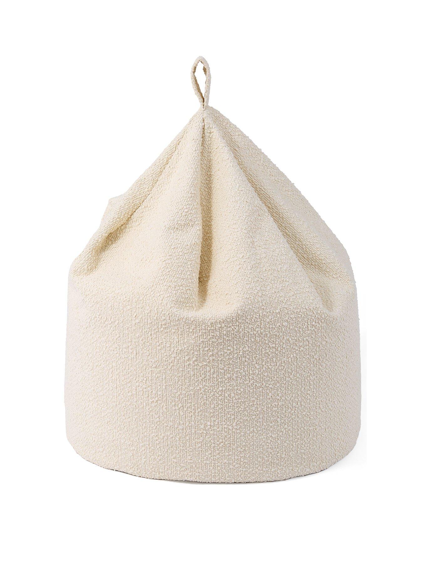 kaikoo-boucle-beanbag--creamstillFront
