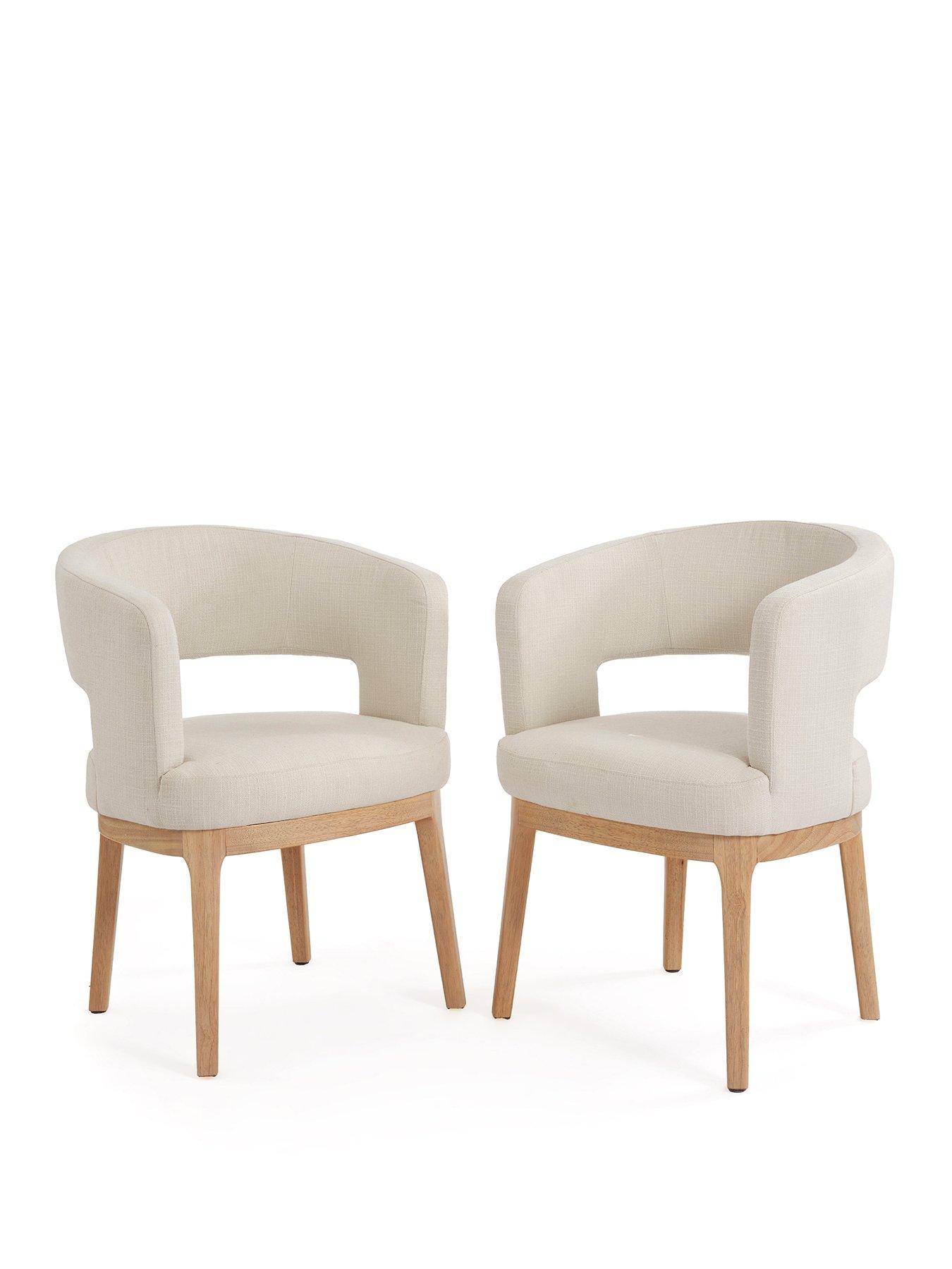 Image 2 of 7 of Michelle Keegan Home Lindley Pair Of Dining Chairs&nbsp;- Natural/Oak -&nbsp;FSC&reg; Certified