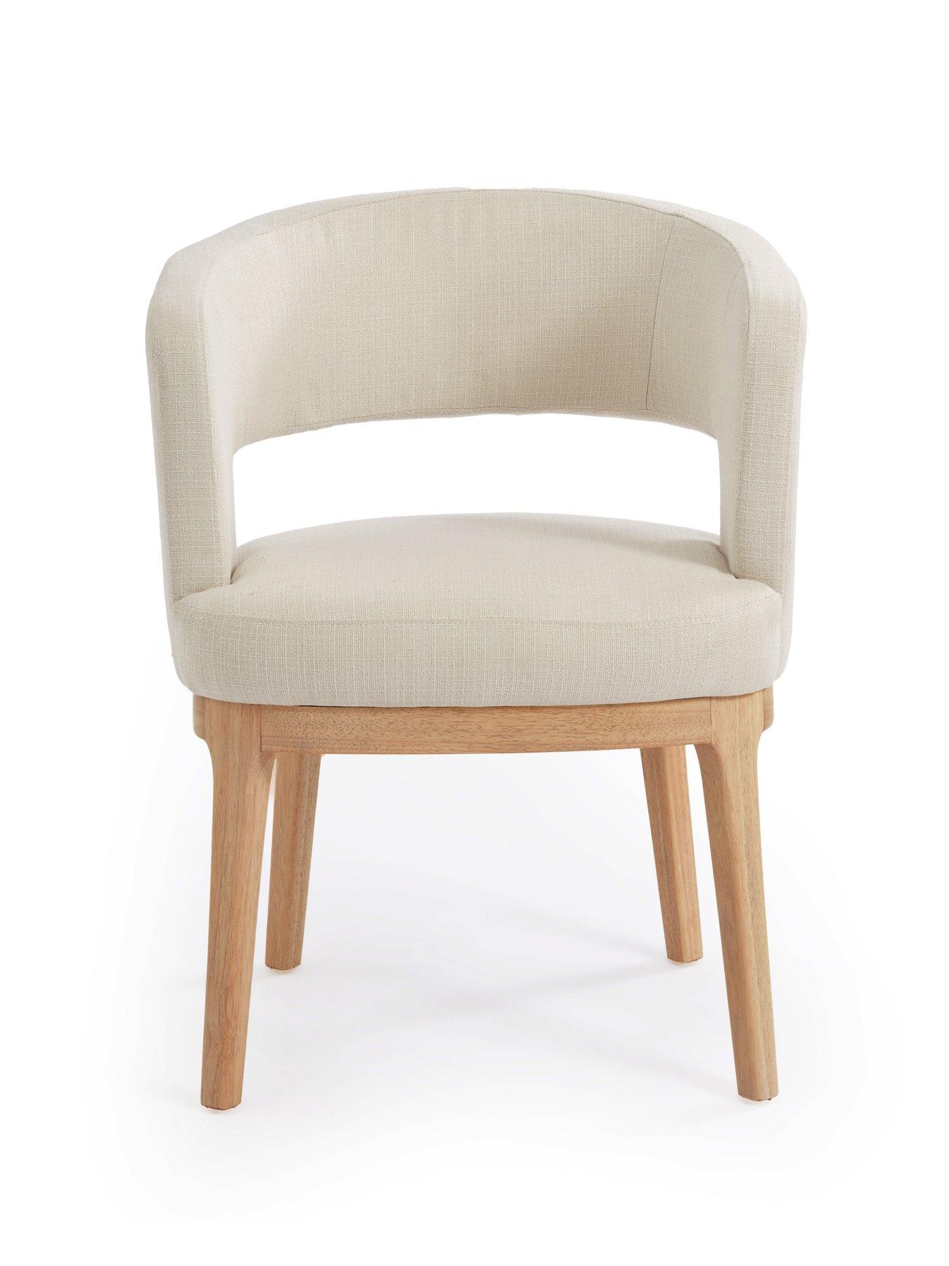 Image 4 of 7 of Michelle Keegan Home Lindley Pair Of Dining Chairs&nbsp;- Natural/Oak -&nbsp;FSC&reg; Certified