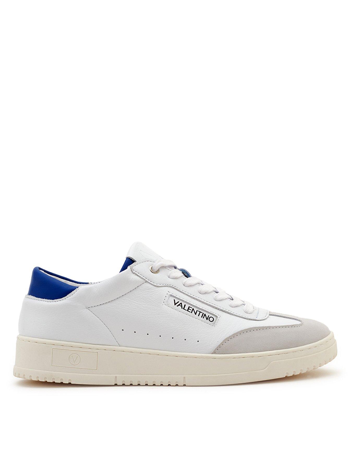 Valentino Saturno Lace-Up Trainers - White/Blue