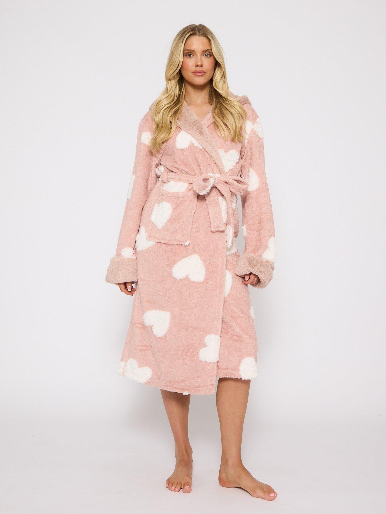 loungeable-jaquard-heart-all-in-one-hooded-robe-pink