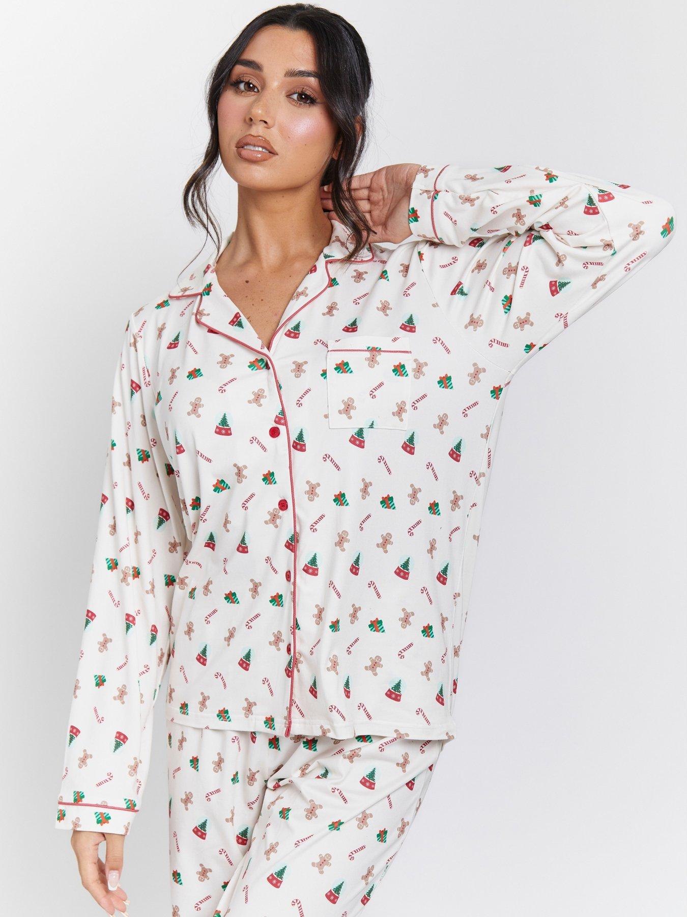 loungeable-ginger-bread-button-shirt-and-long-pant-christmas-pyjamas-set-creamback