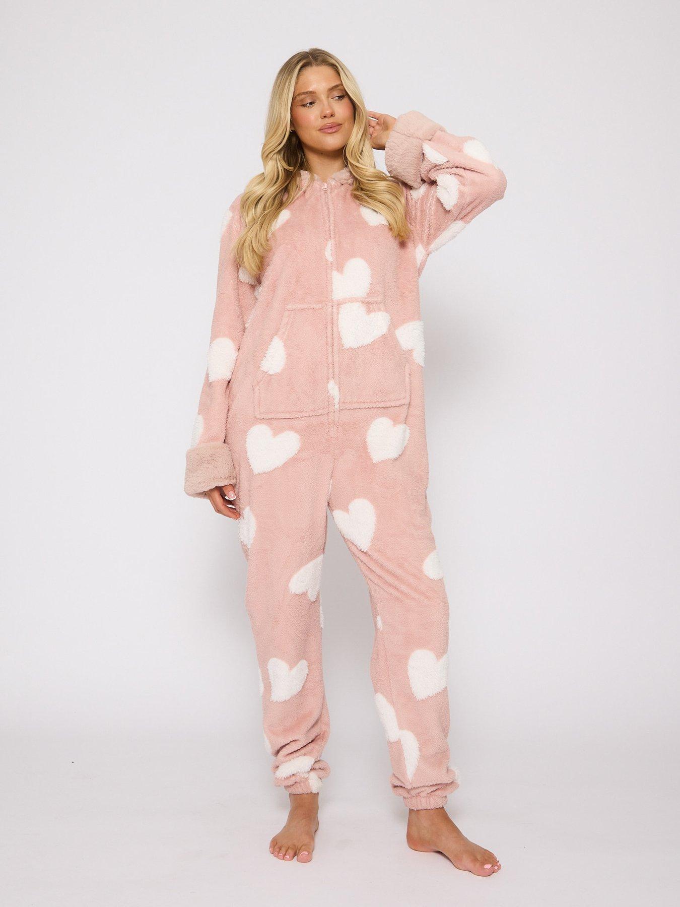 loungeable-jaquard-heart-all-in-one-pink