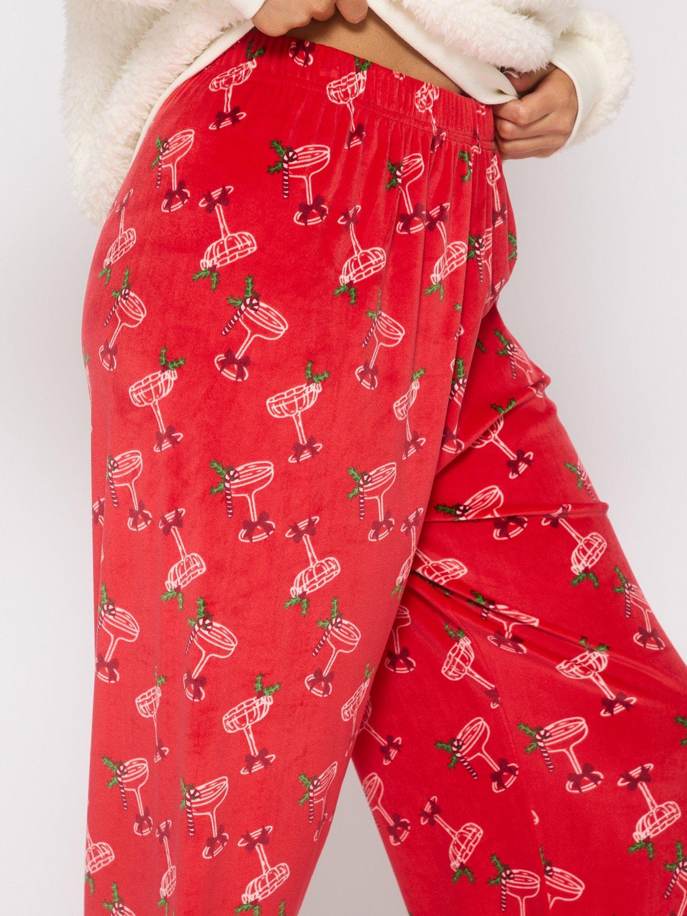 loungeable-cocktail-club-slogan-sweater-and-printed-trouser-christmas-pyjama-set-whitedetail