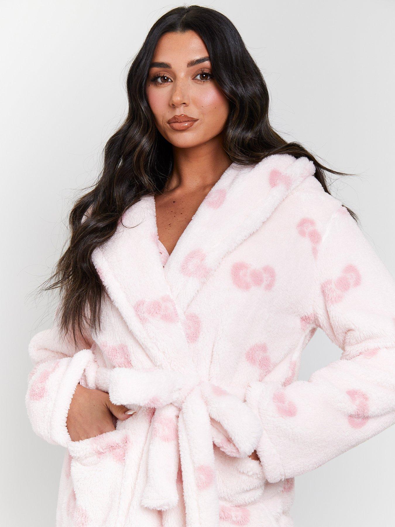 loungeable-sherpa-bow-hooded-maxi-robe-pinkoutfit