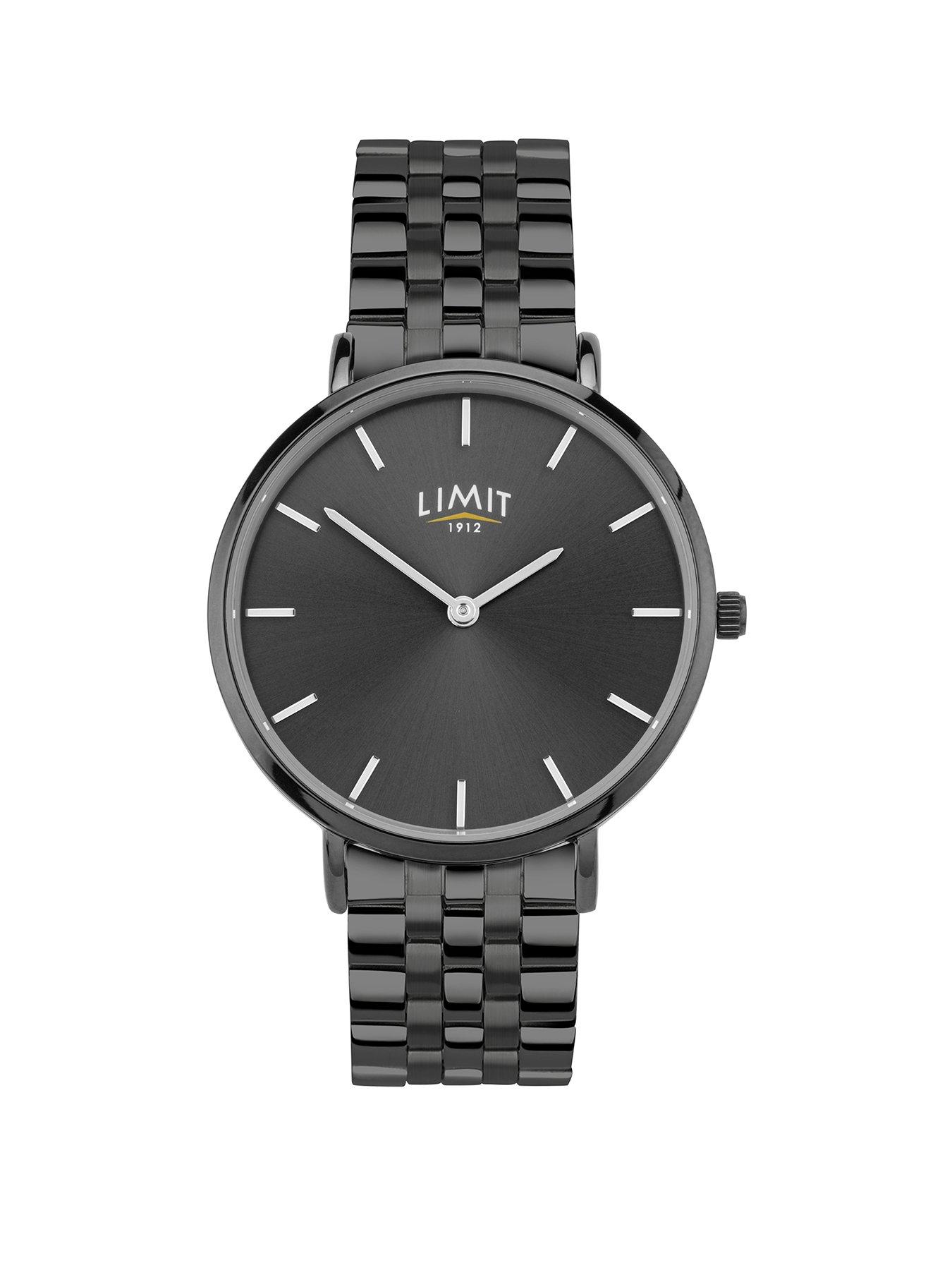 Limit Limit 36mm Womens Round Gun Metal Analogue Watch with Gun Metal Bracelet
