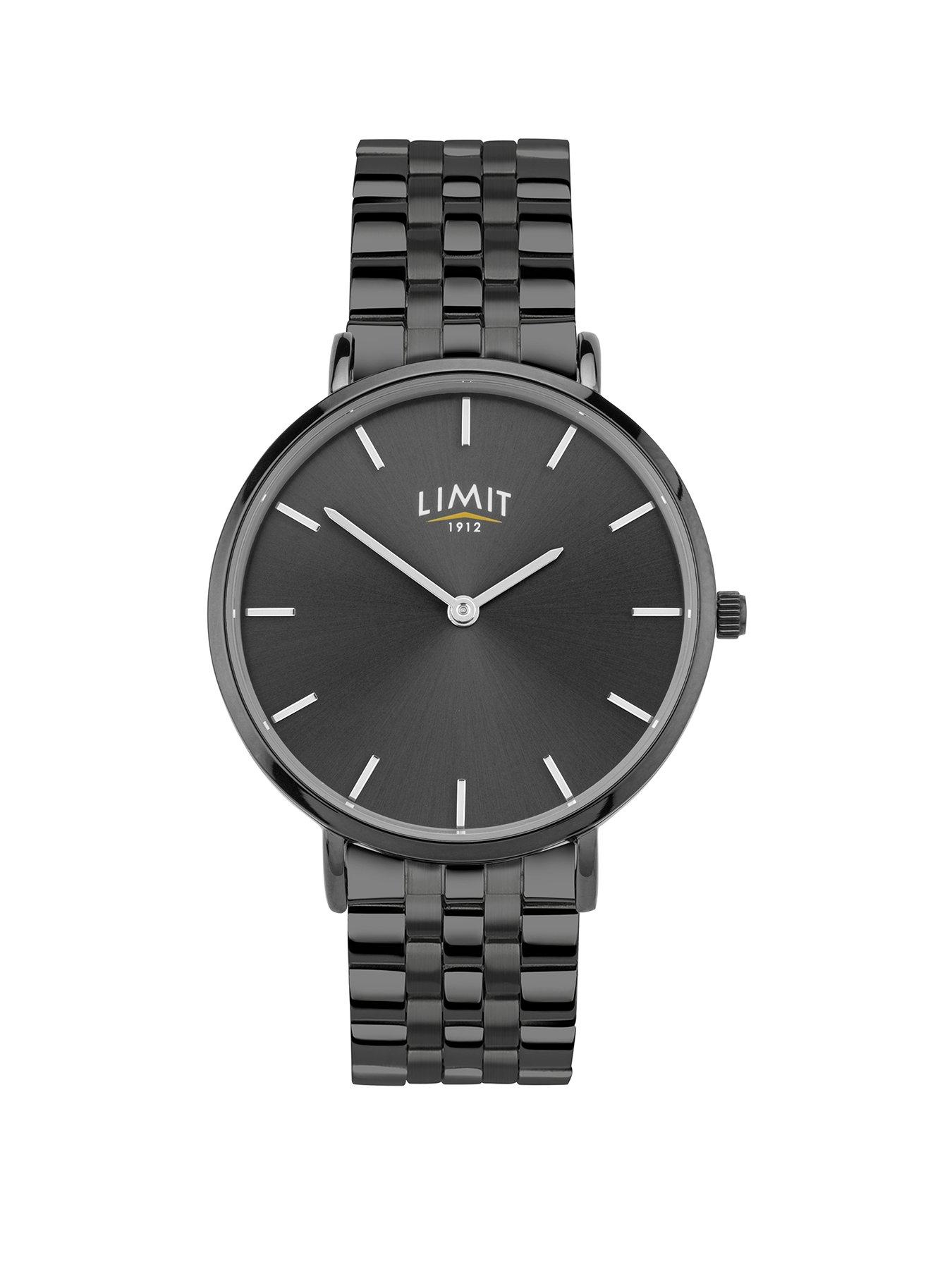 Limit Limit 36mm Womens Round Gun Metal Analogue Watch with Gun Metal Bracelet