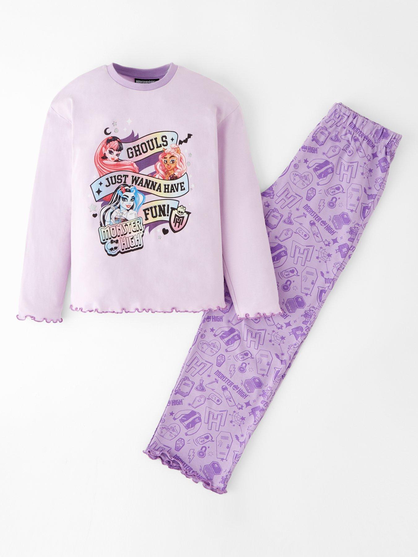 Monster High Monster High Wide Leg Long Sleeve Pyjama Set - Purple