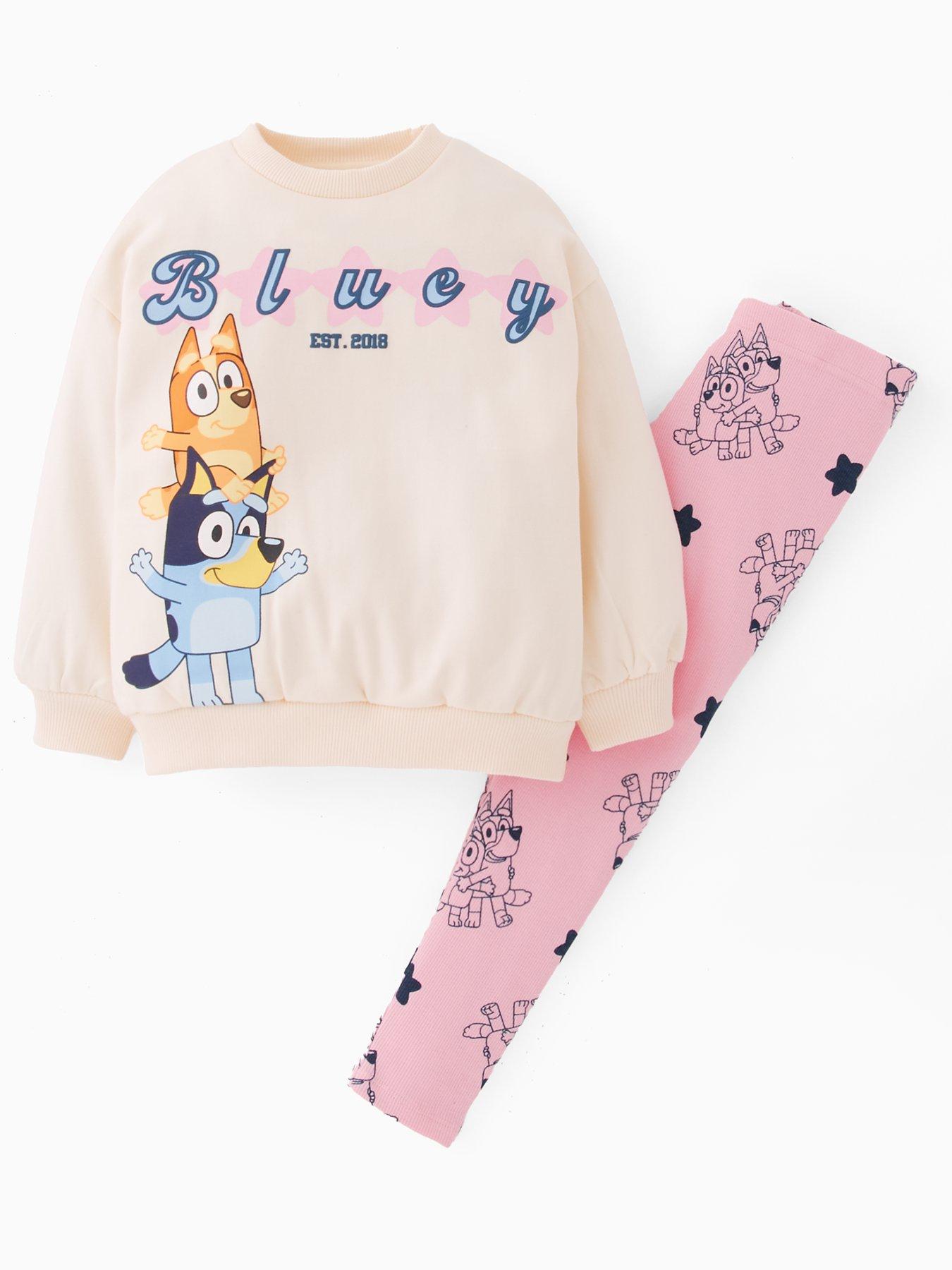 Image 1 of 4 of Bluey Bluey And Bingo Leggings Sweat Set - Cream