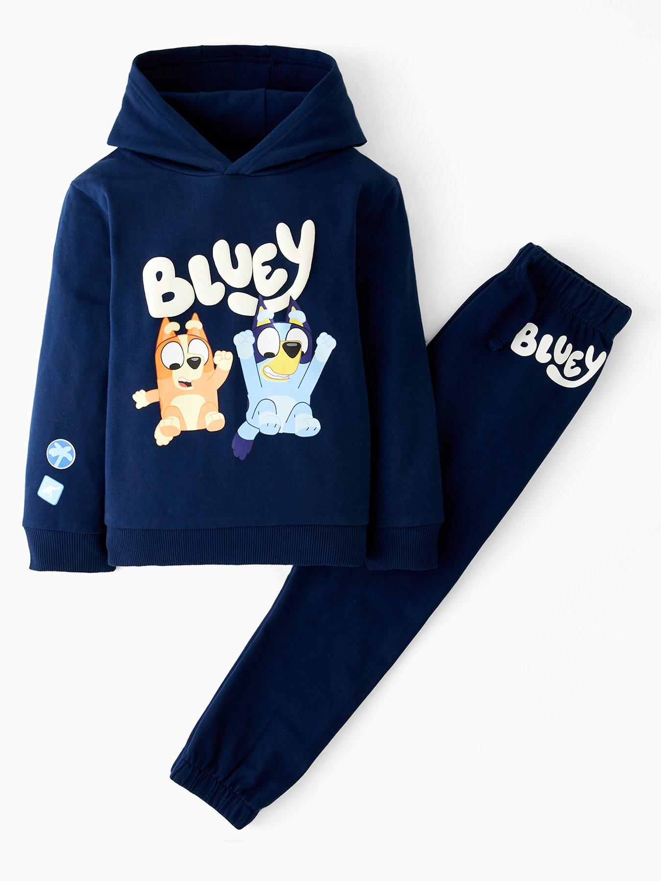 Bluey Bluey  &  Bingo Hooded Sweat Set - Blue