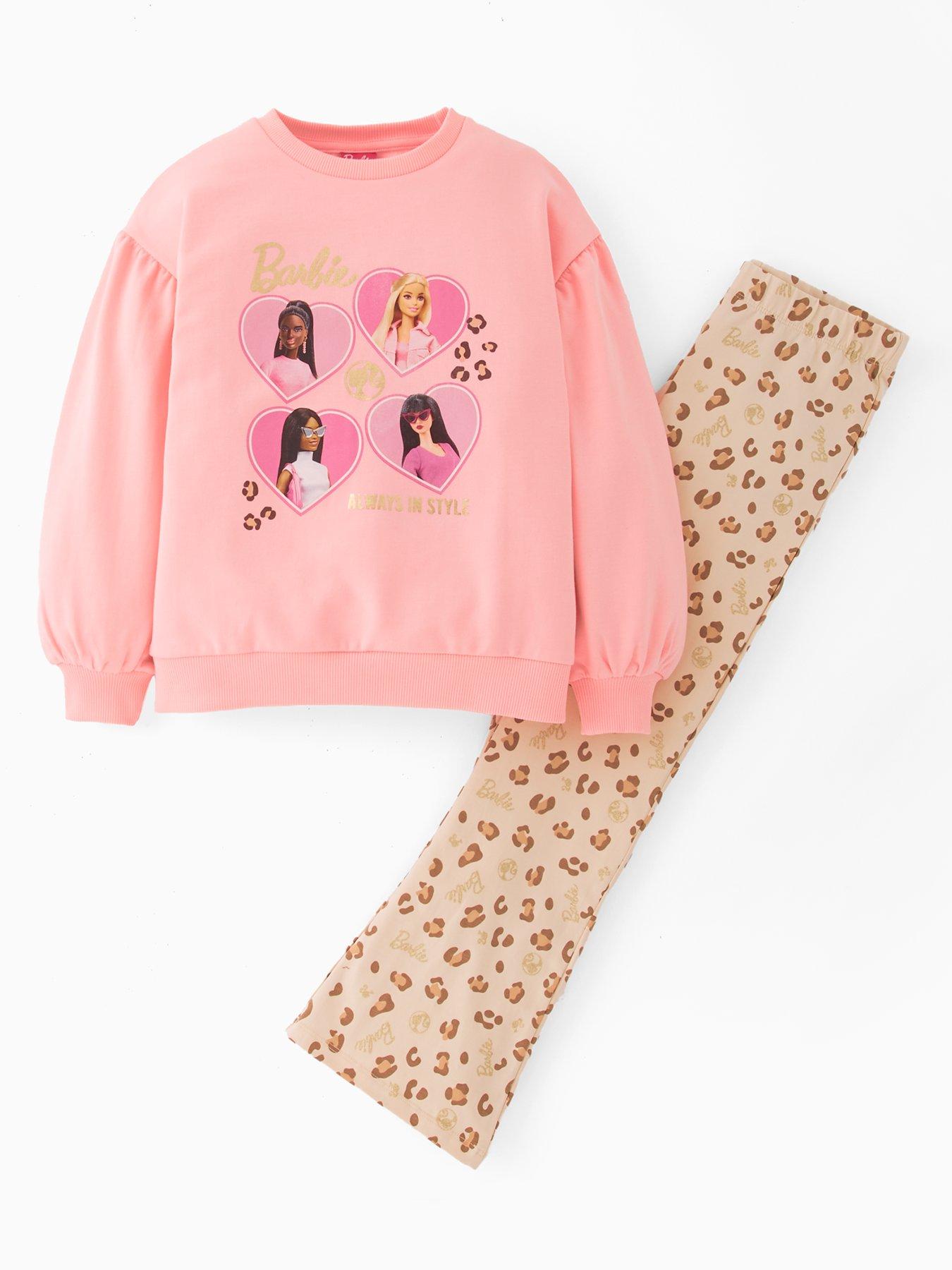 Barbie Barbie Leopard Legging Sweat Set - Pink