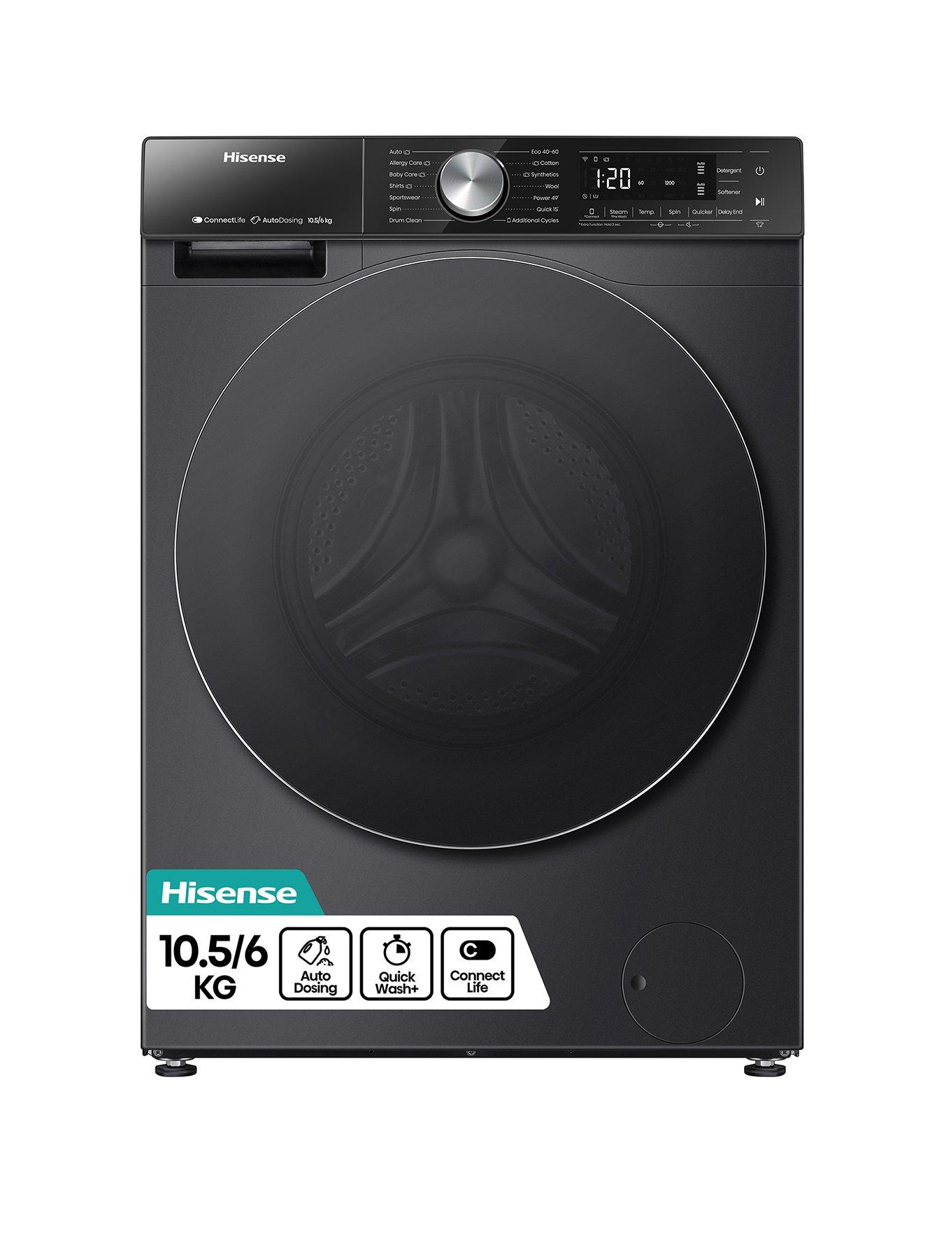 Hisense HISENSE 5S Series Auto Dosing WD5S1045BB WiFi-enabled 10.5 kg Washer Dryer - Black