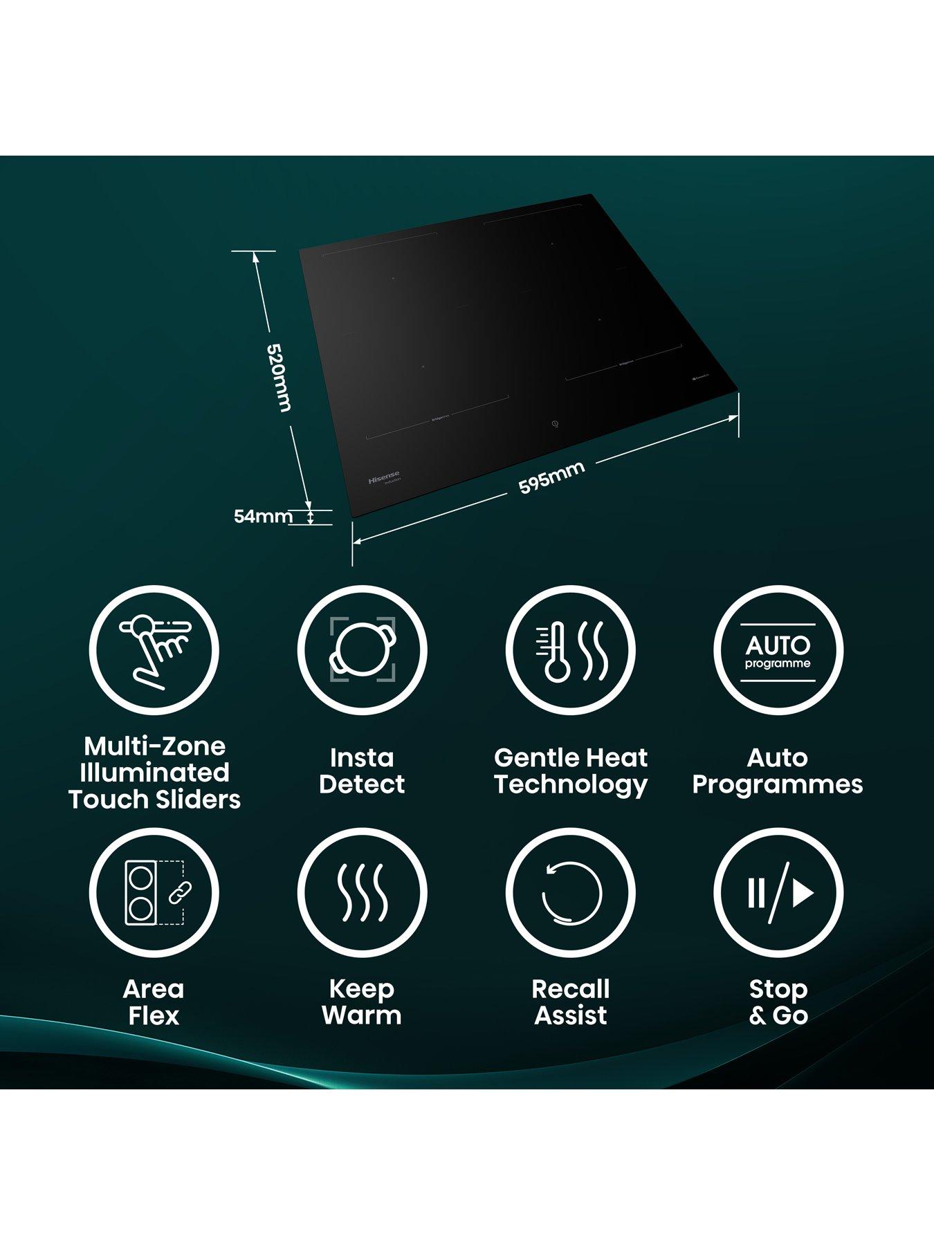 Image 2 of 8 of Hisense Hisense Hi8 HI6443BSCWF 60cm Induction Hob with Area Flex - Black