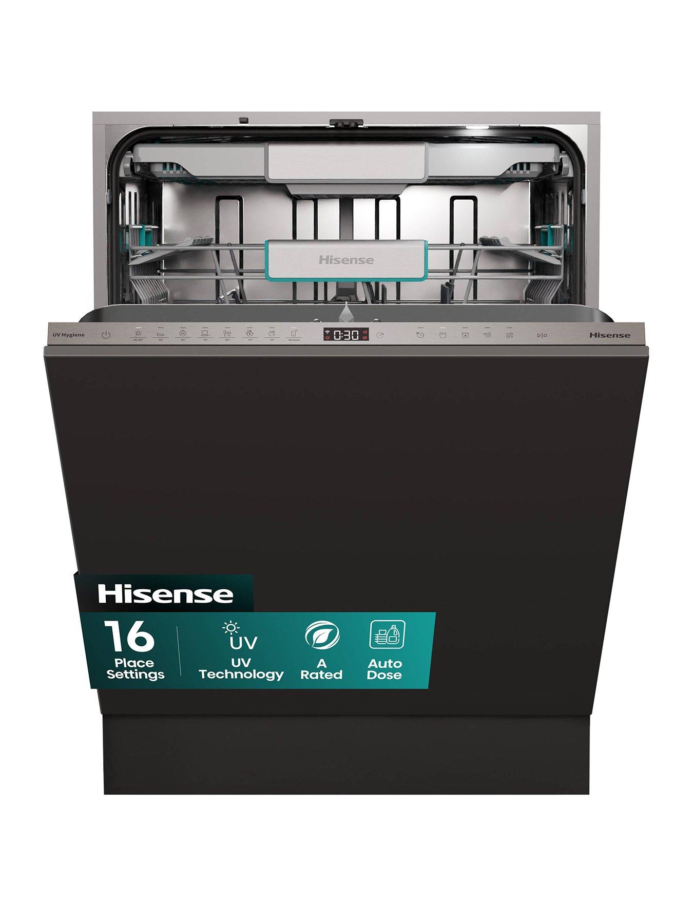 Hisense Hisense UV Clean HV693A60UVADUK Full-Size Fully Integrated Wi-Fi Enabled 16-Place Dishwasher