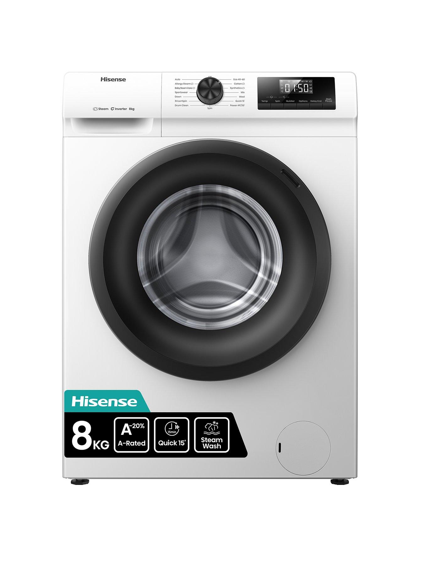 undefined 1 Series Steam WF1Q8041BW 8 kg 1400 Spin Washing Machine - White