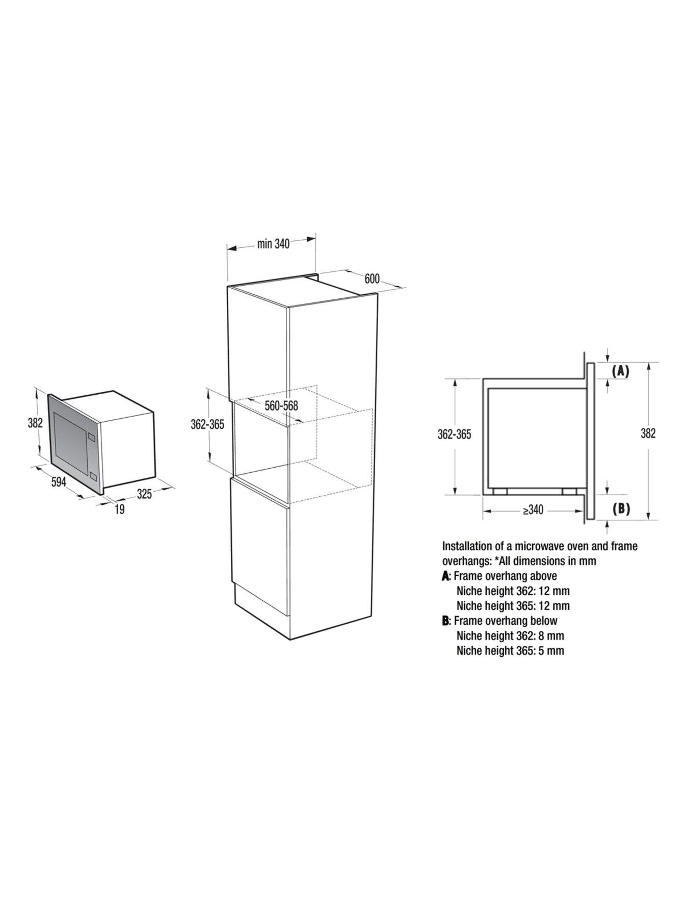 Image 6 of 6 of Hisense Hisense BIM320G52BGUK 20L Built In Microwave with Grill - Black
