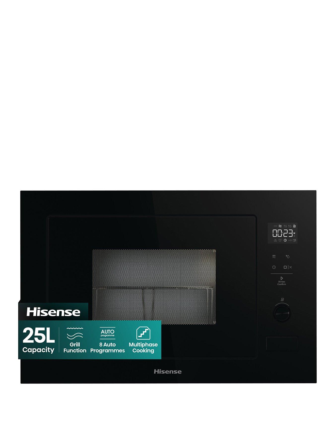 Hisense Hisense BIM325G52BGUK 25L Built In Microwave with Grill - Black