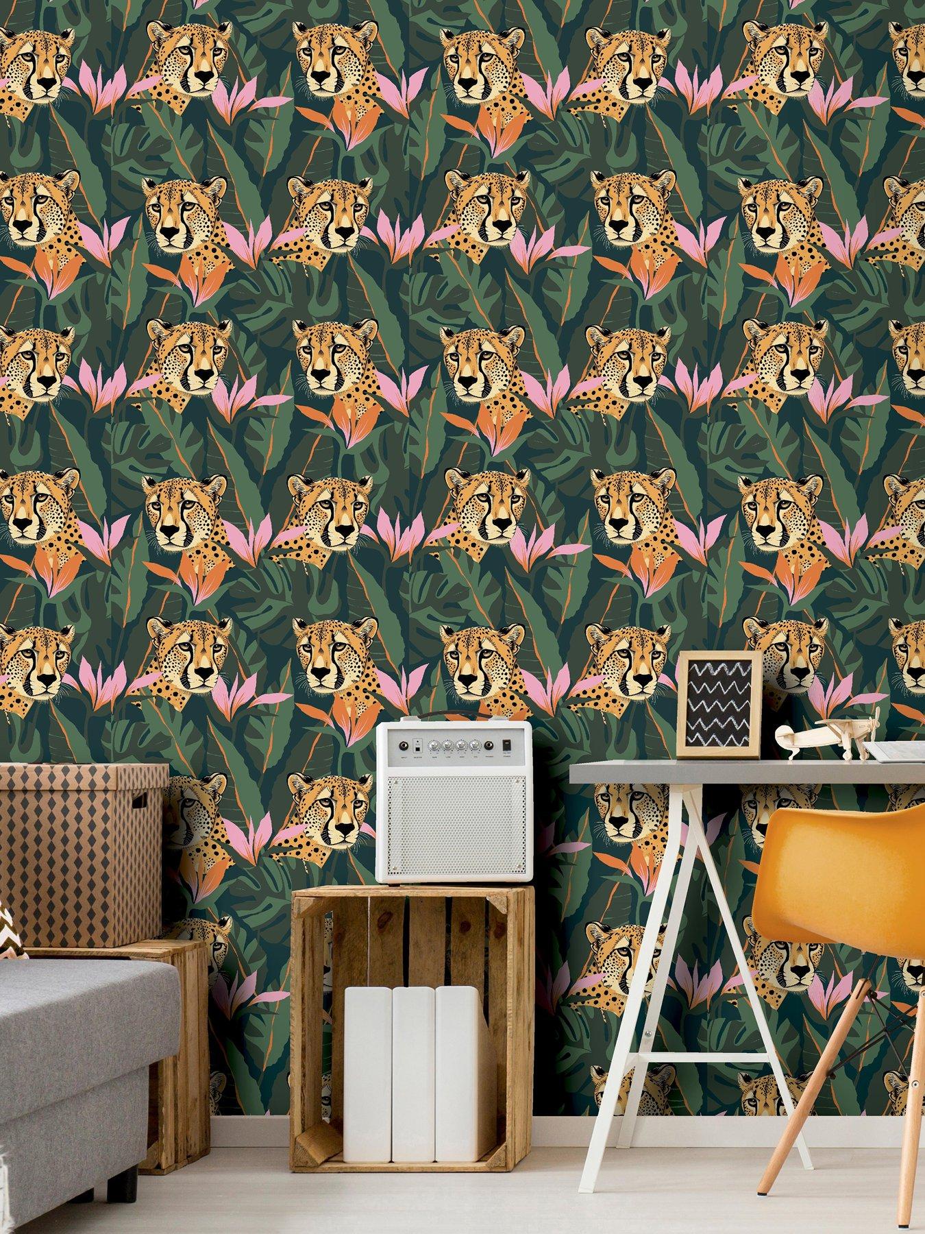 arthouse-jungle-leopard-wallpaper-dark-green